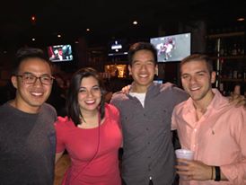 Britt with her best friend Tim, Lam and boyfriend, Eric