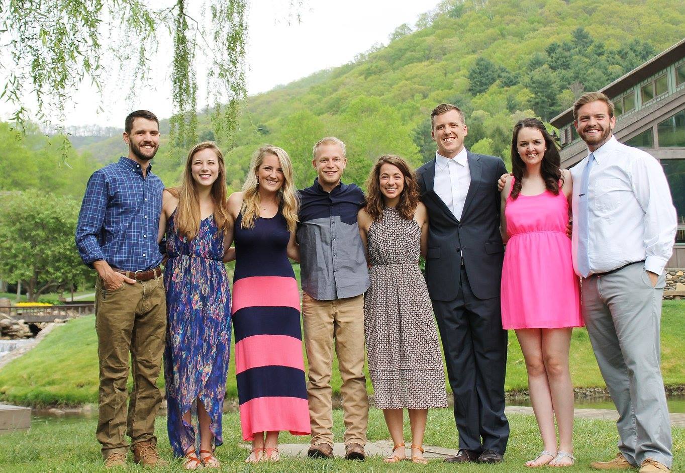 Courtney and her fellow 2015-2016 Windy Gap yearlong interns on the night of their own "intern prom".