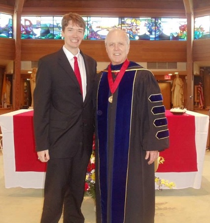 Michael with Marist College President, Dennis J. Murray, at the 2013 Baccalaureate Award Ceremony.