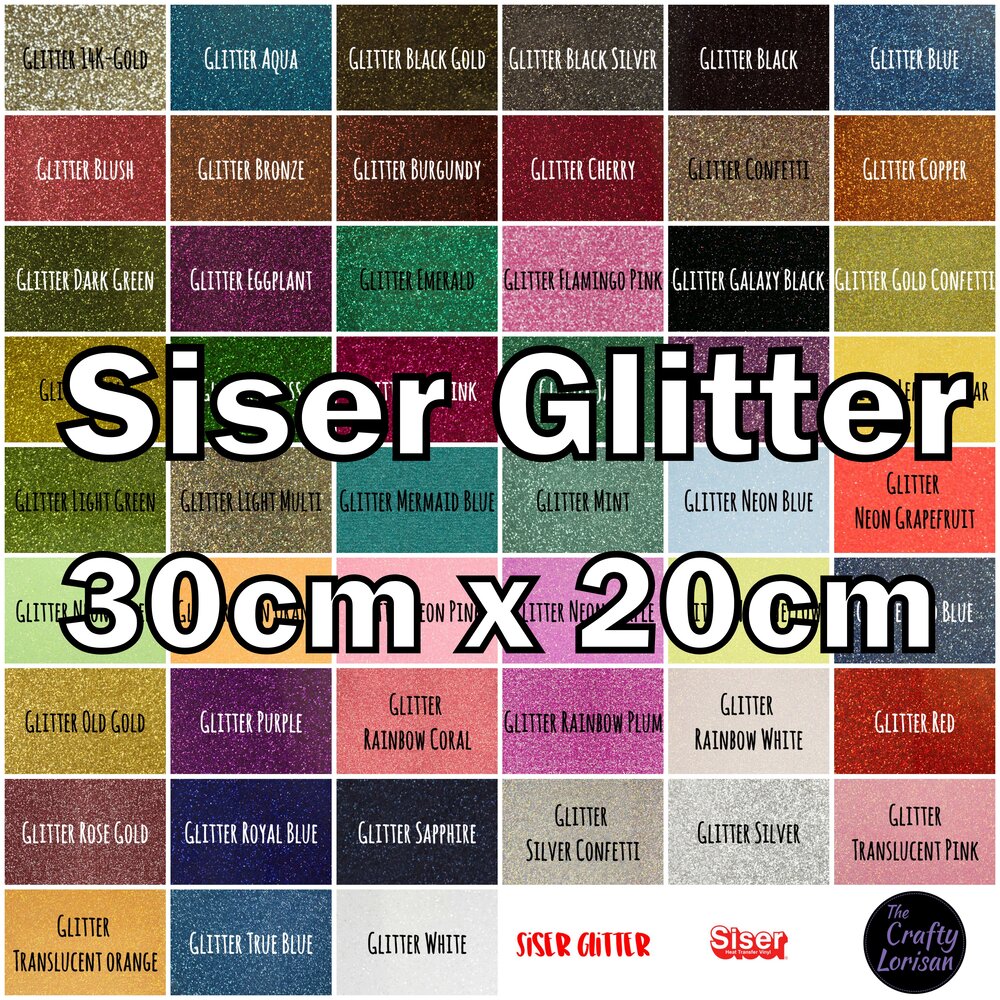 Black Siser Glitter HTV