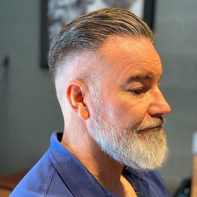 #mensgrooming #dopesquad #cutoftheday #thegroommanco #barbershop #barberlife #zerofade #hipster #rockabilly #mensstyle #beard #silverfox #barbershopconnect #aussiebarber #canberrabarber #braddon