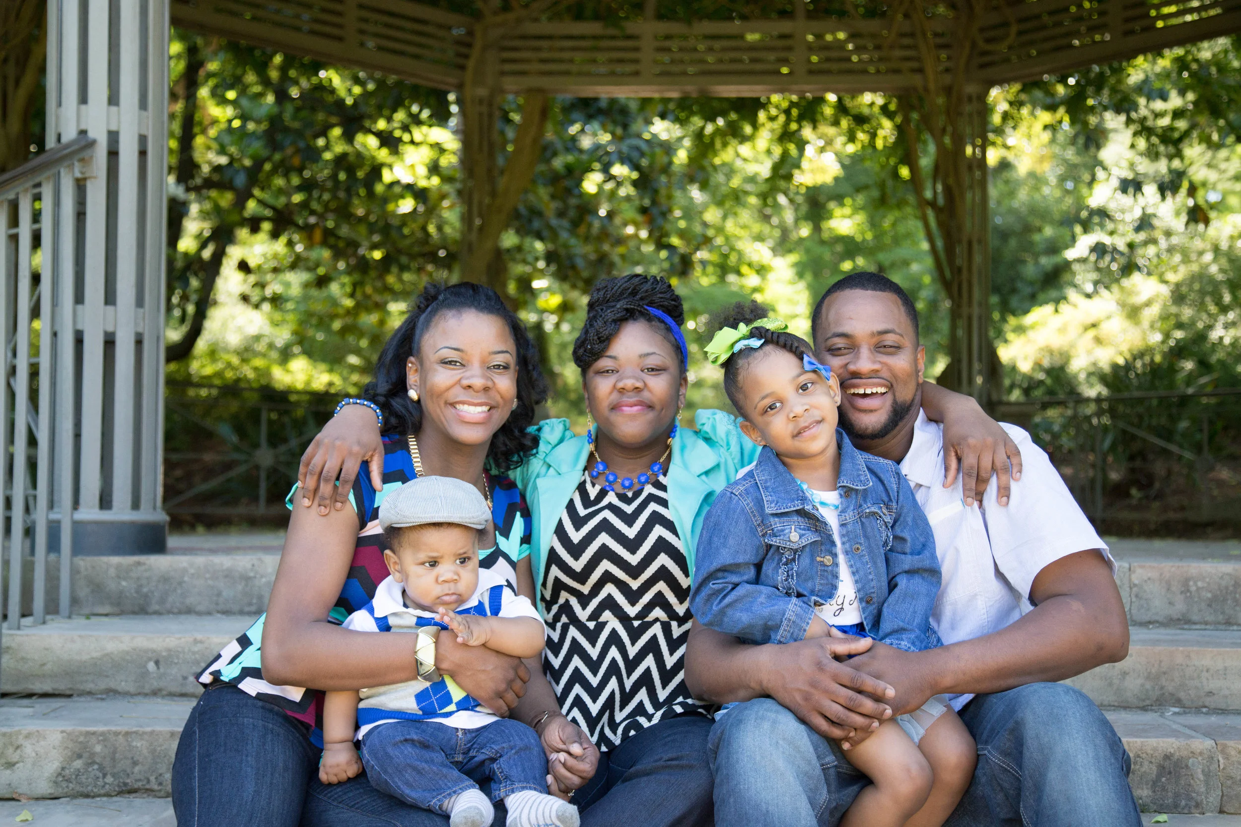 I love the fact that the family is wearing denim and have incorporated hints of blue in each of their outfits! Photo by Nikia Williams