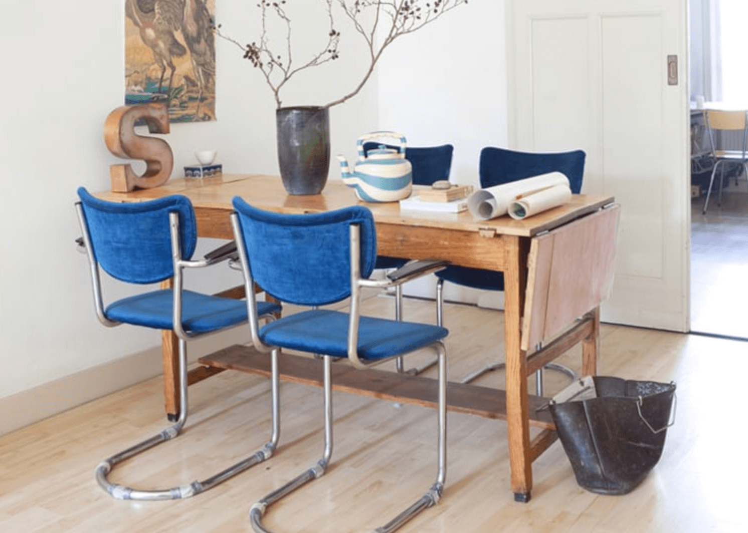 Small Apartment Drop Leaf Table Chairish .png