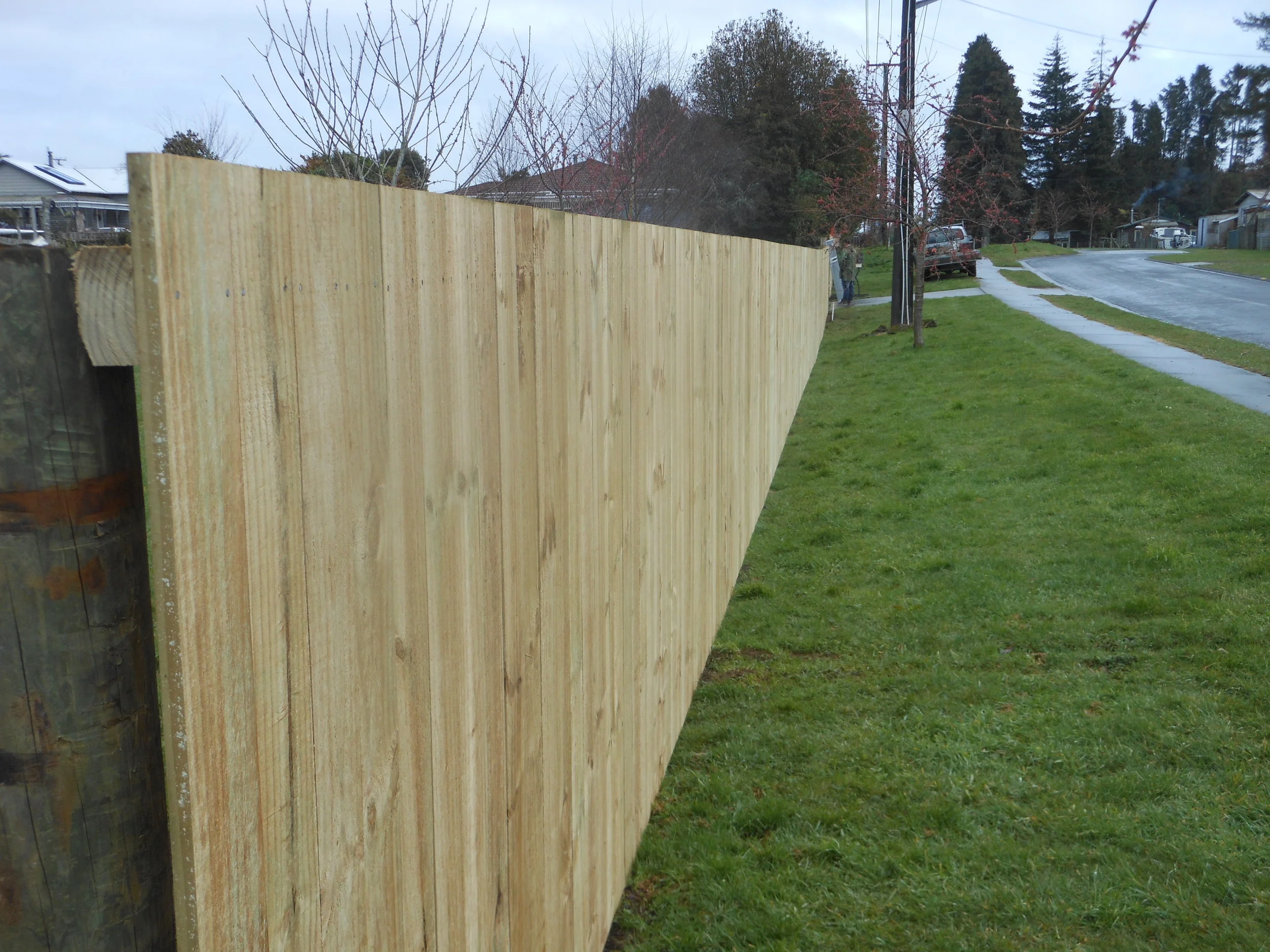 Residential paling fence, Mamaku, Rotorua