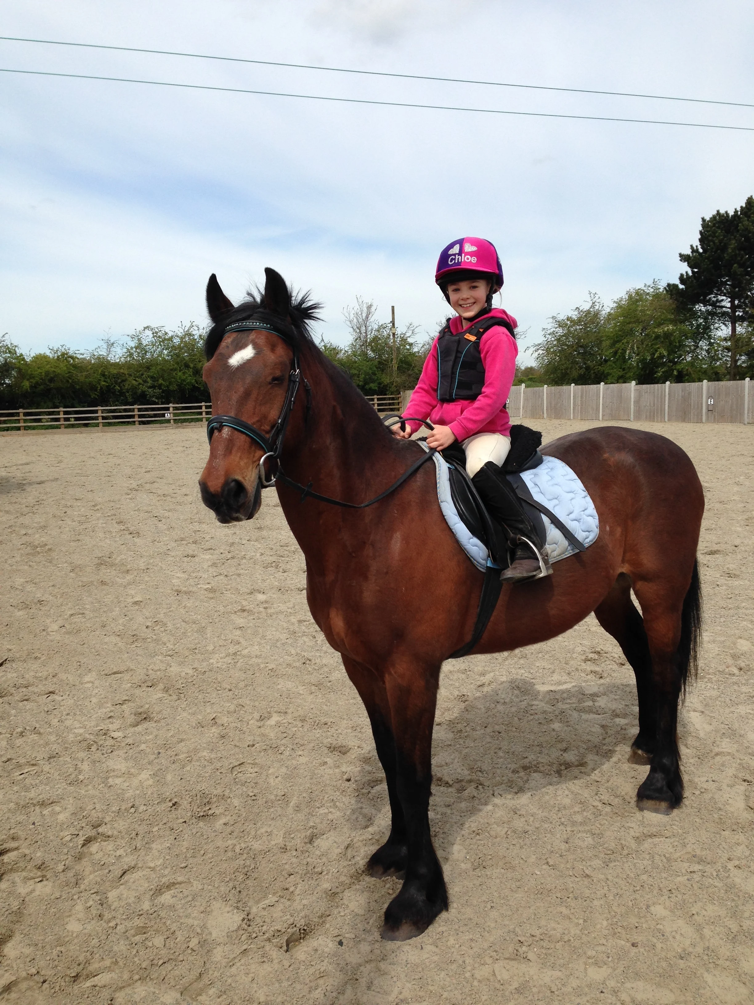  Chloe riding Del in the old manege. 