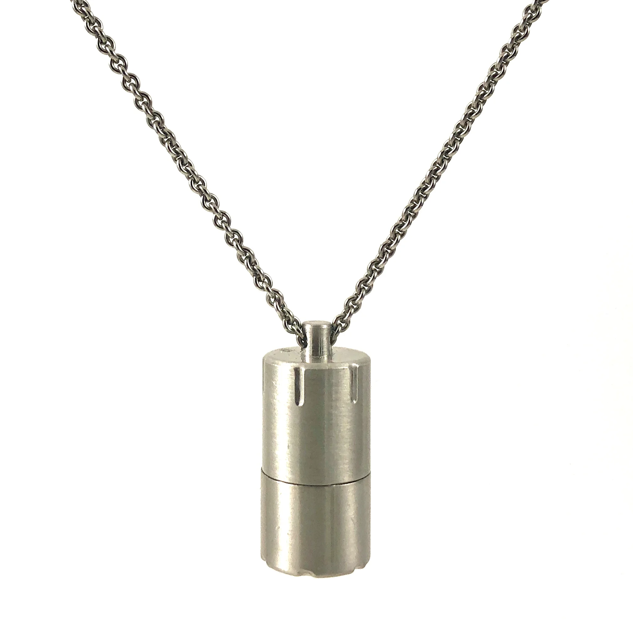 Steel Mini Hidden Lighter Necklace 
