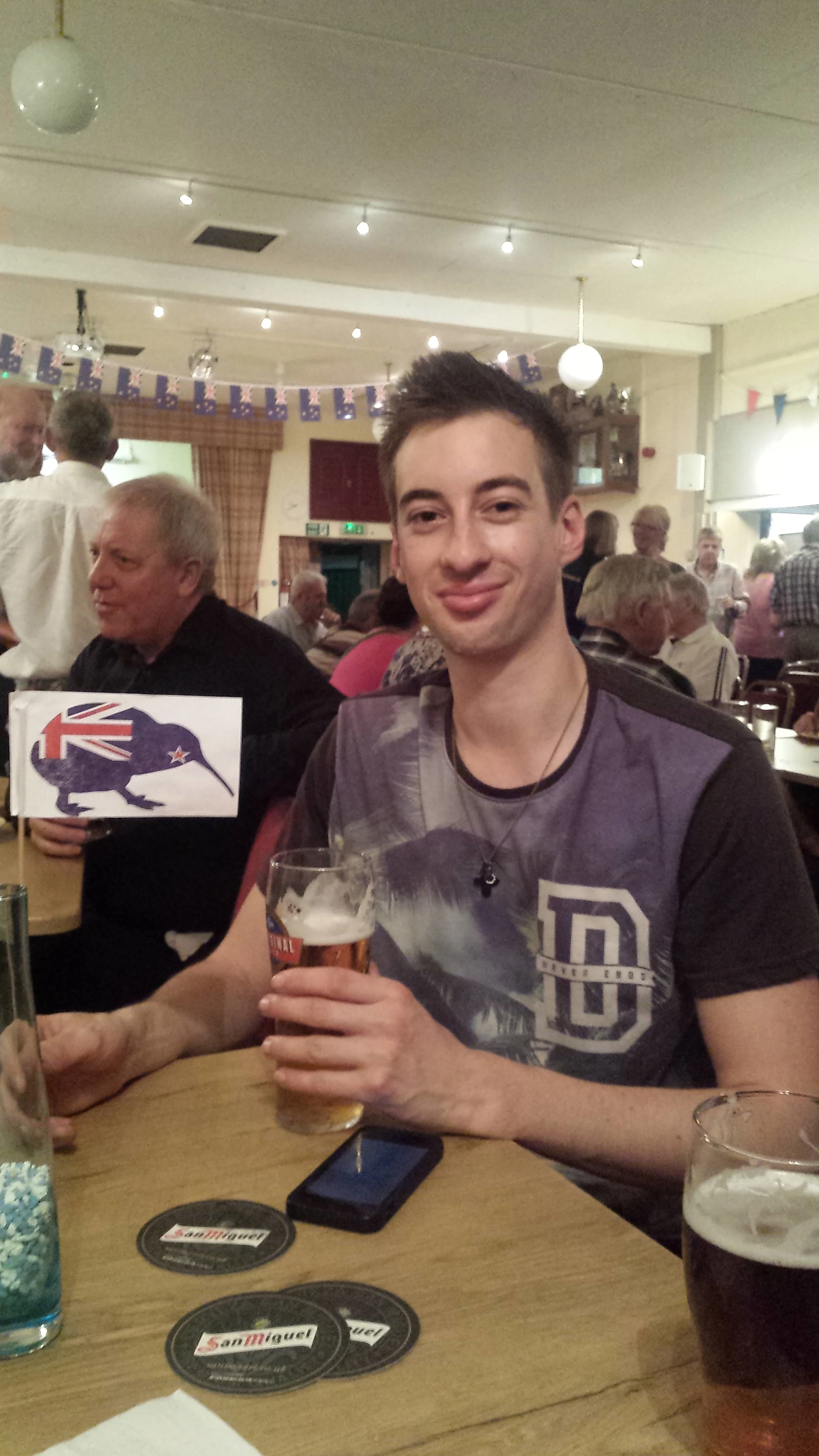 Luke enjoys a Pint at Dobcross