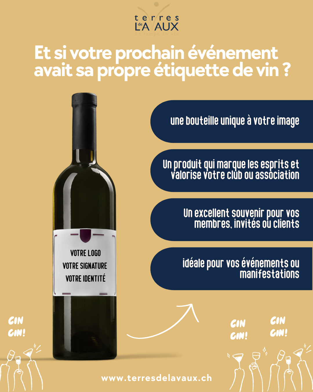 Et si votre prochain événement avait sa propre étiquette de vin ?