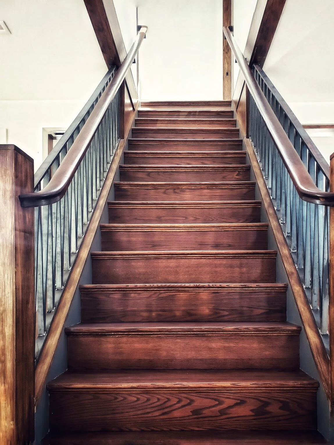 Madison Sq. st. Project Steel Railing wood hand rails