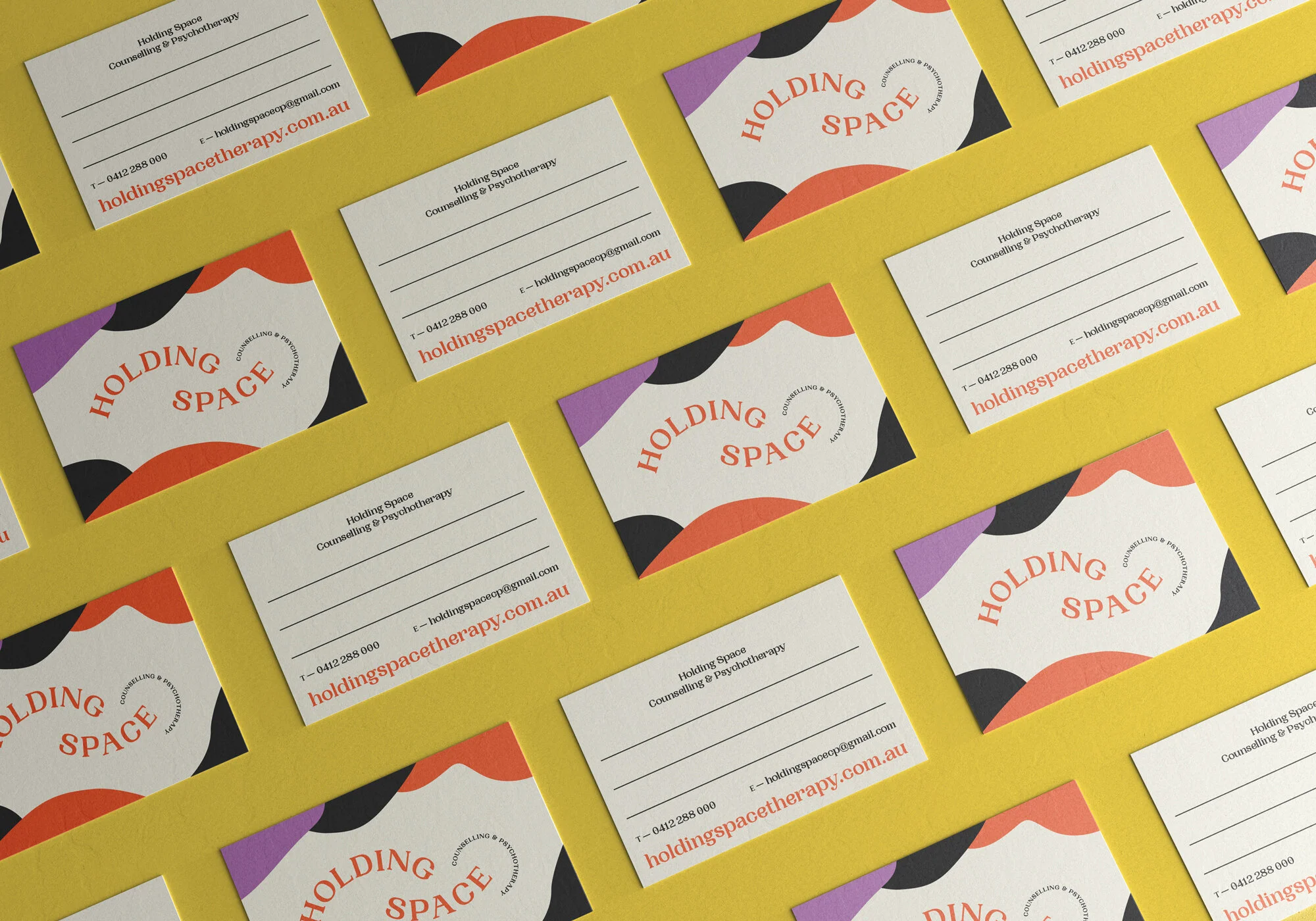 Holding Space Counseliing and Psychotheraphy – brand design and collateral