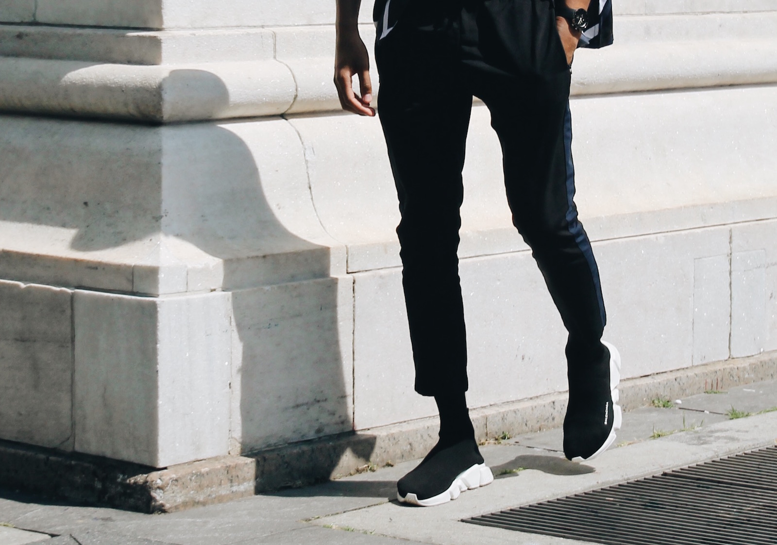 Balenciaga Speed Trainer Black White Red US sz 9 eBay