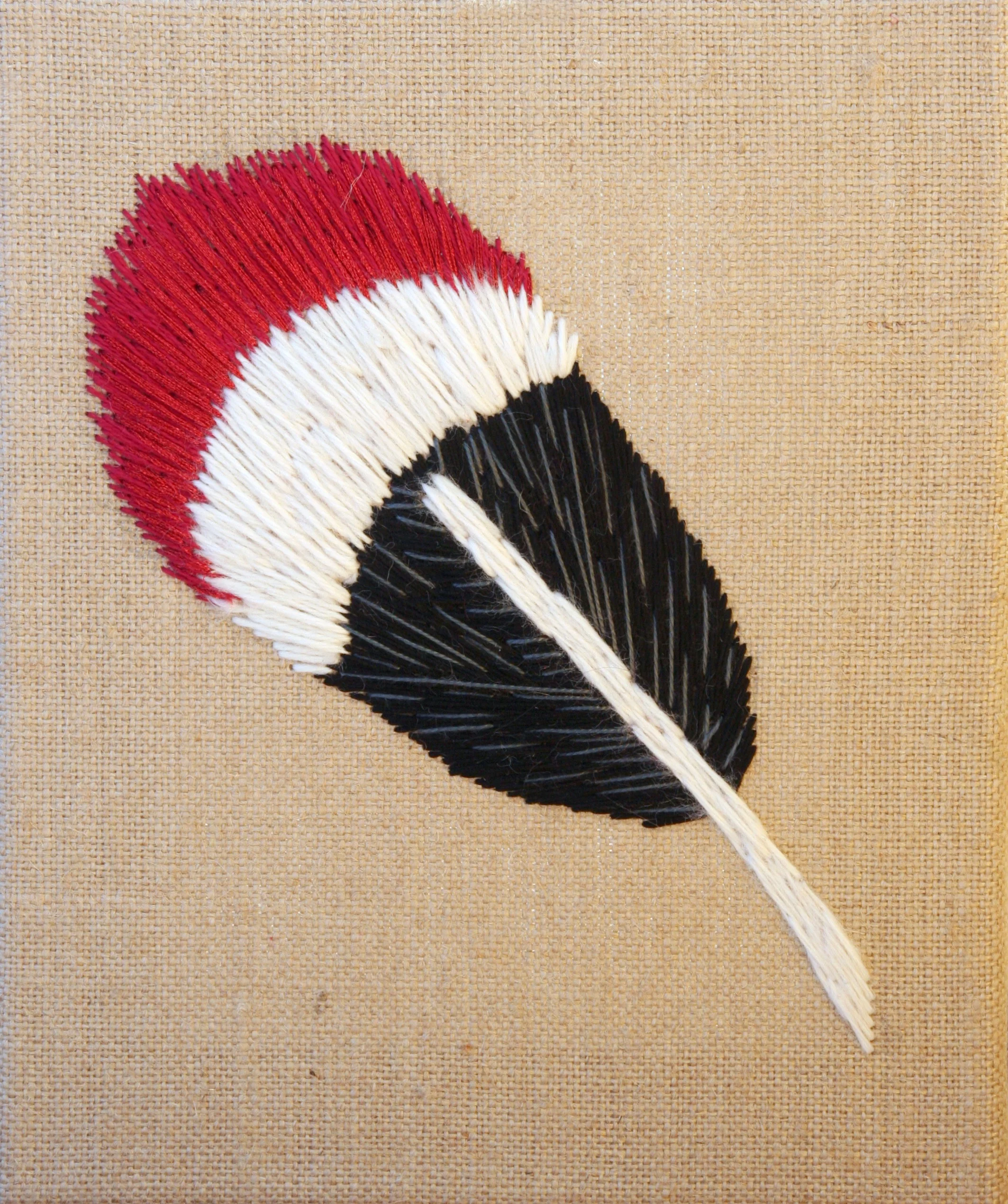 Rufous Hummingbird | embroidery on burlap | 8×10 | $85