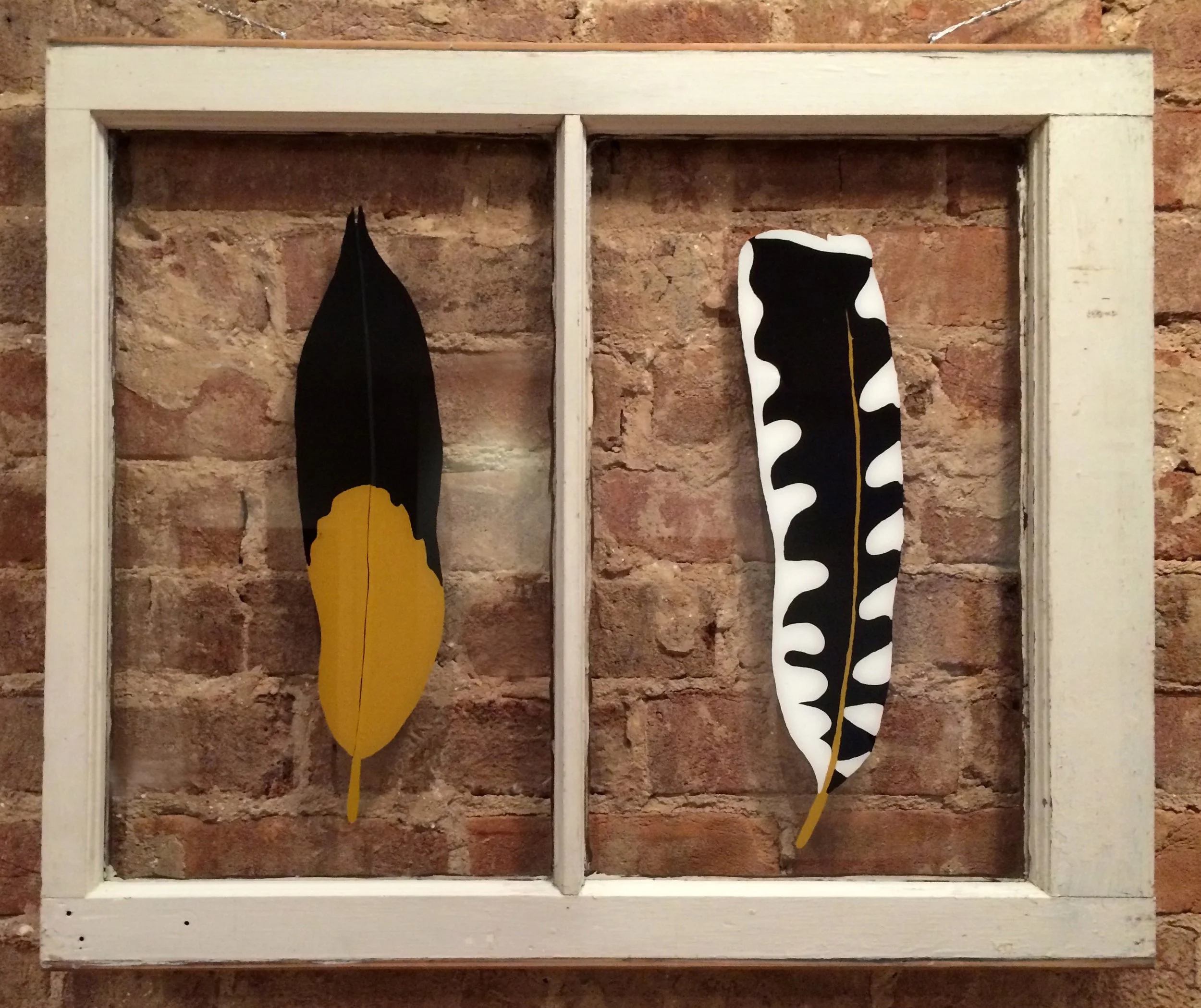 Gilded Flicker | acrylic on glass | 24 x 28 | $235