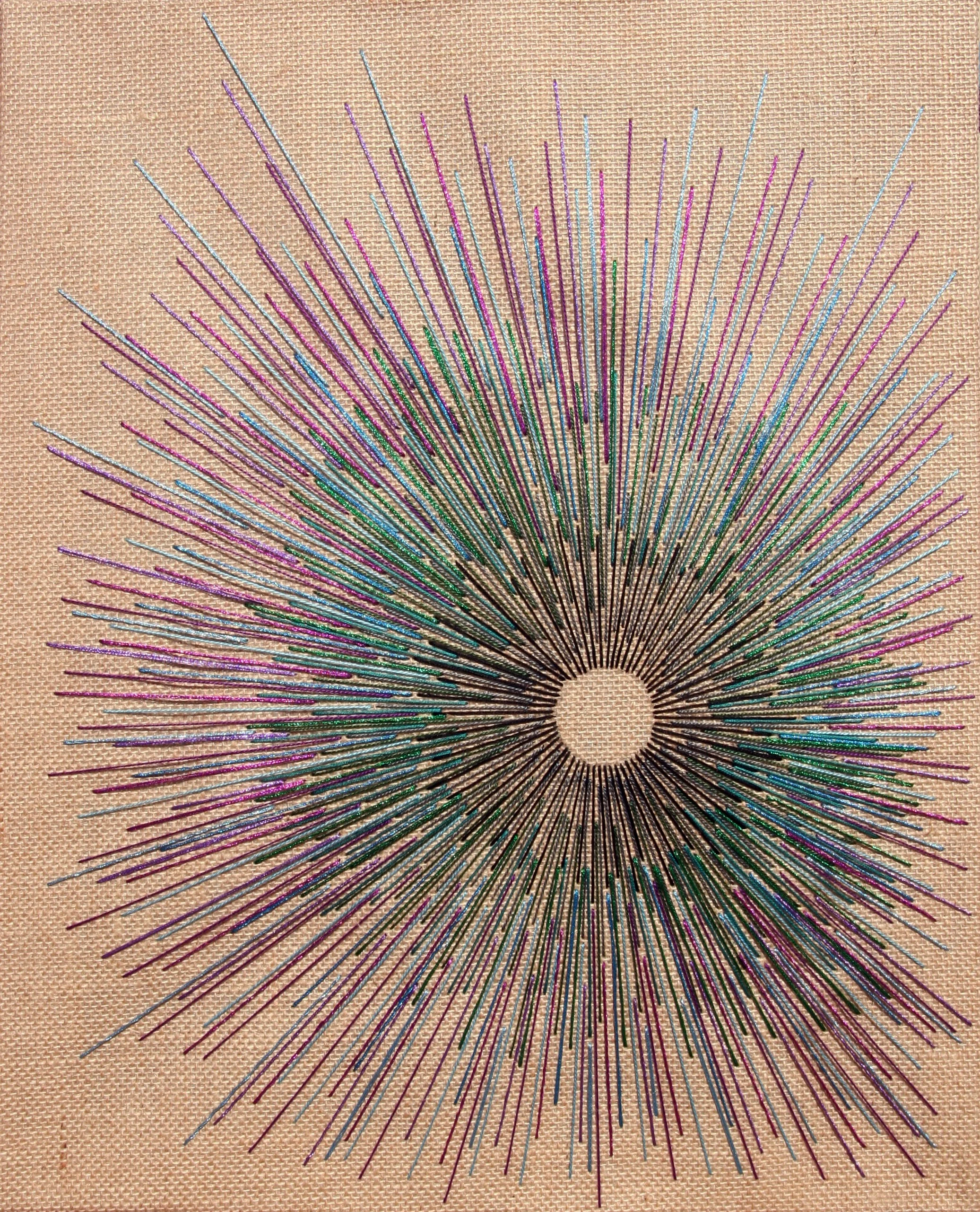 Embroidery on burlap | 16×20