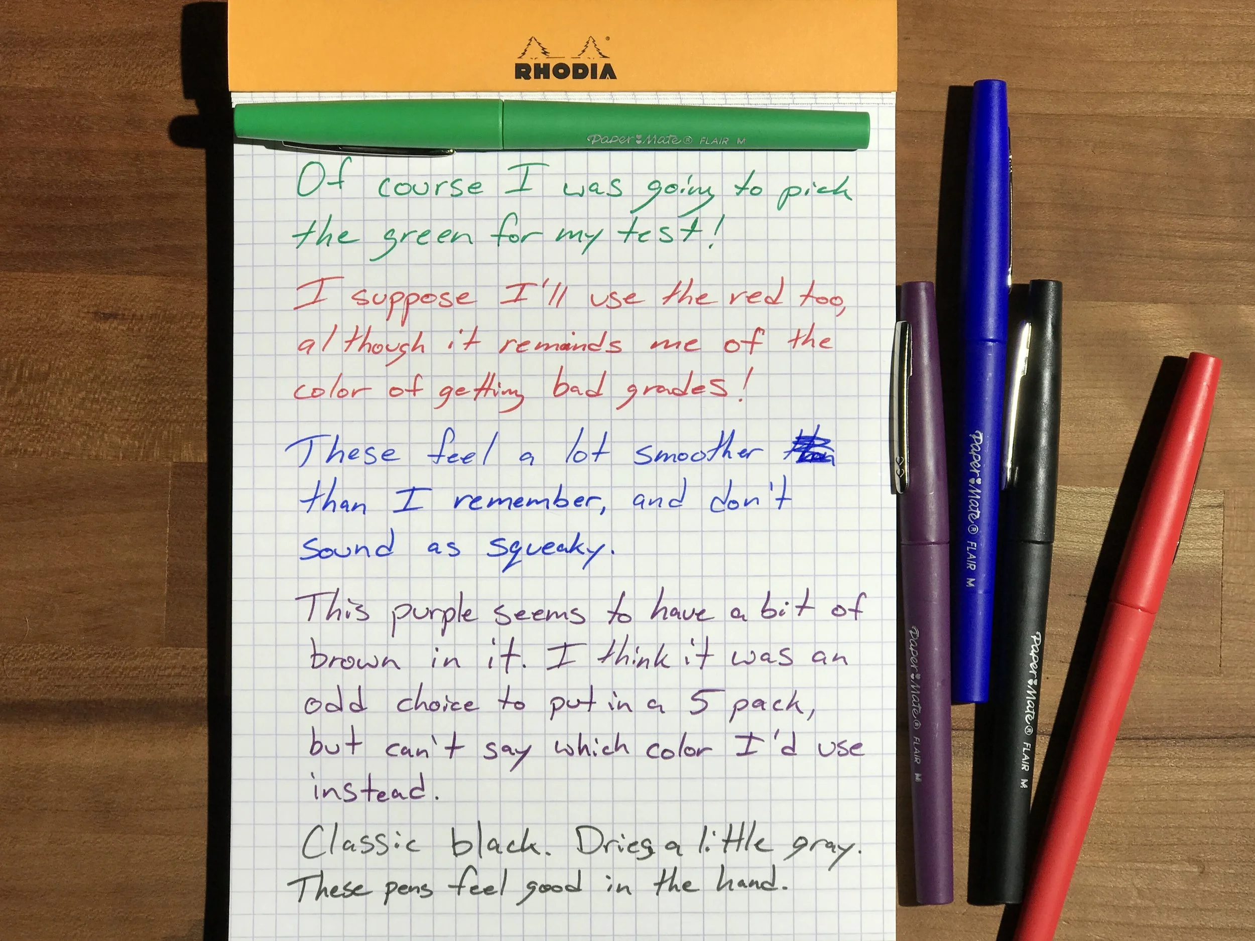Writing sample.