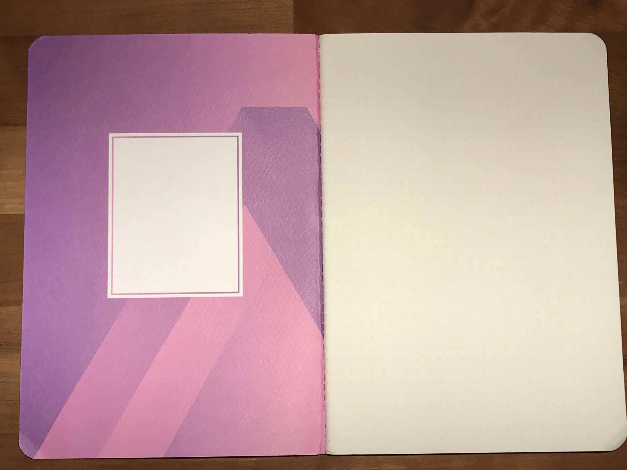 Inside covers are a play on the outer design.