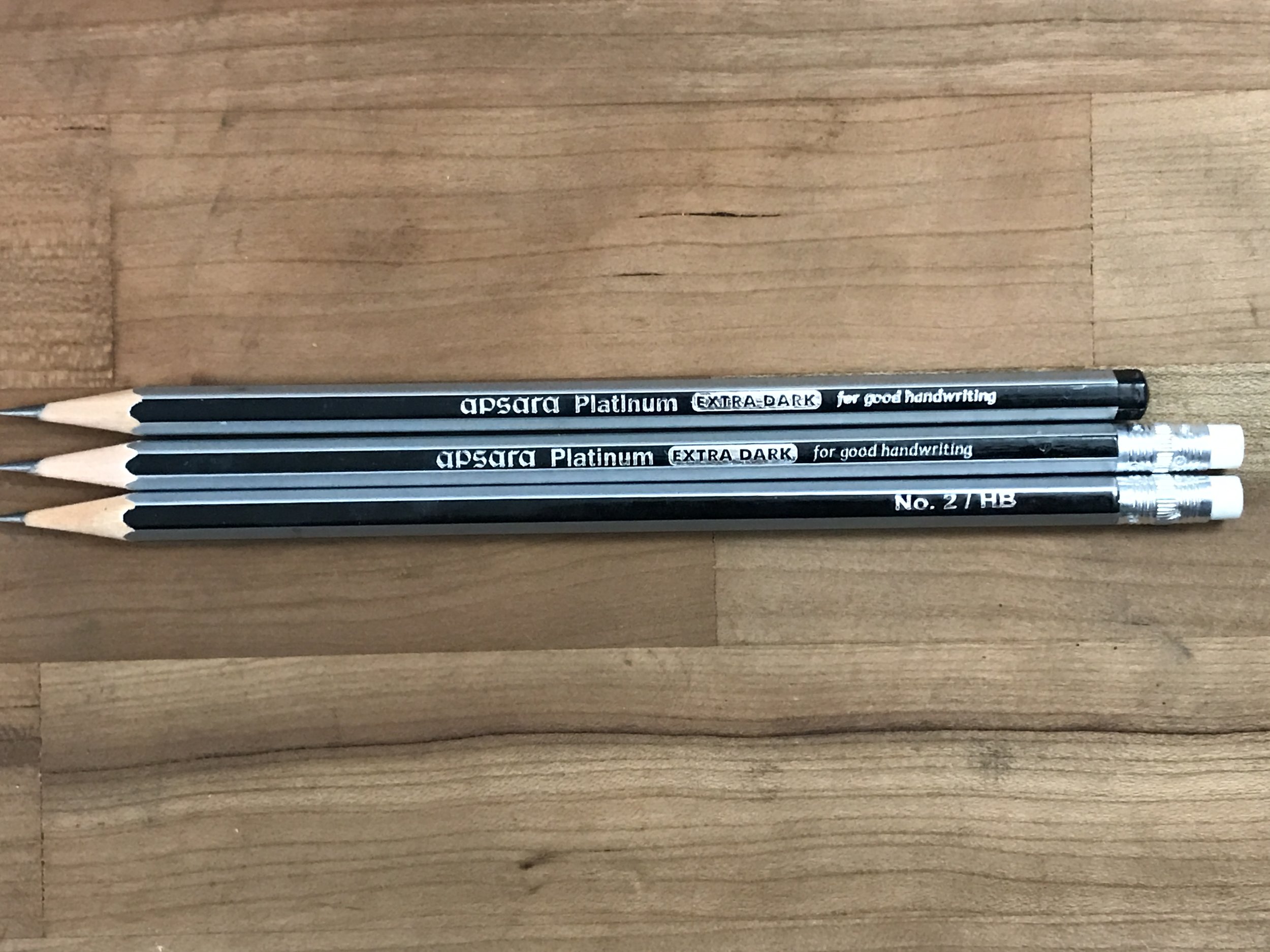 10 Pencils FREE 1 Eraser & Sharpener APSARA PLATINUM EXTRA SUPER DARK PENCILS 