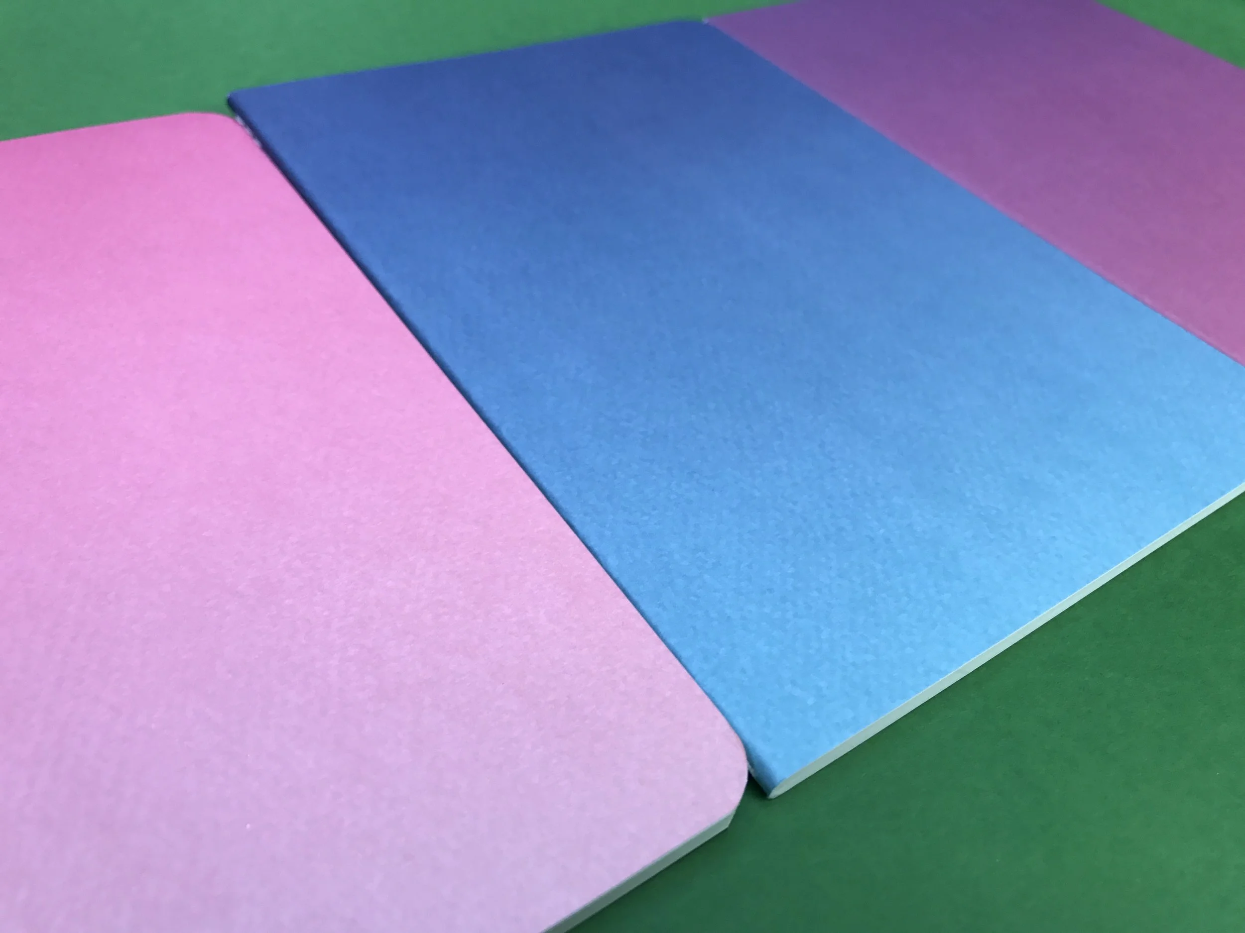 3 books. All on-trend gradient.