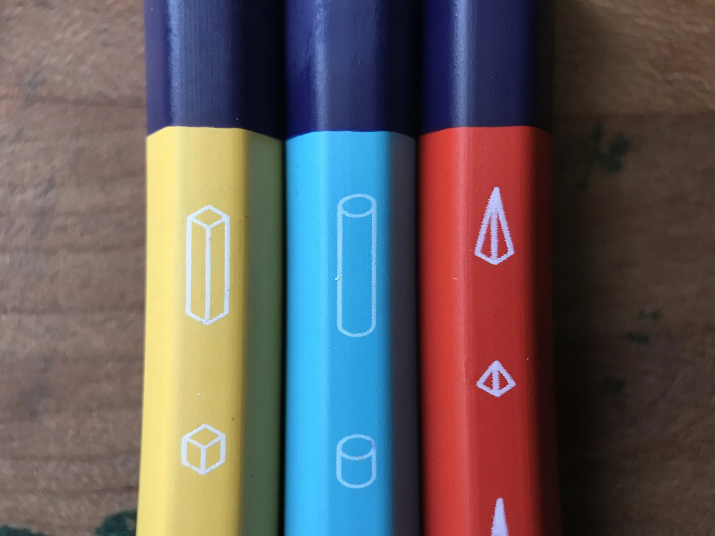 Make a square, round, and triangle pencil!