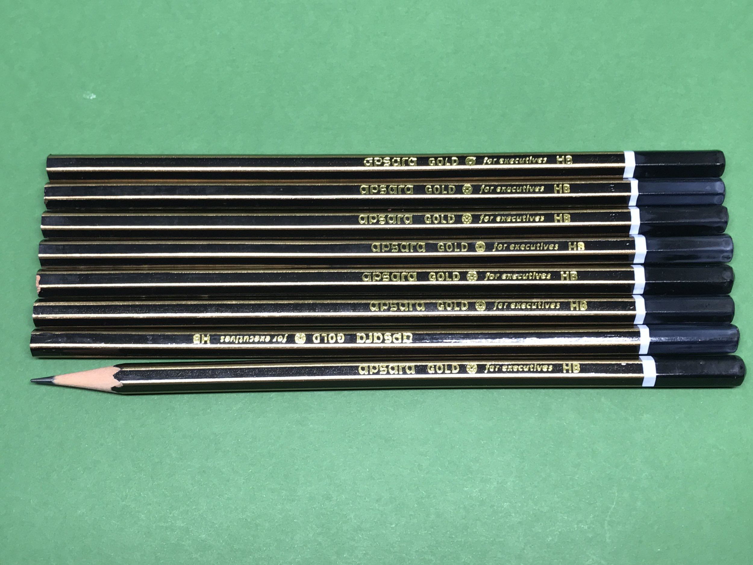 10x Apsara REGAL GOLD Pencil extra dark for dark writing school home office use 
