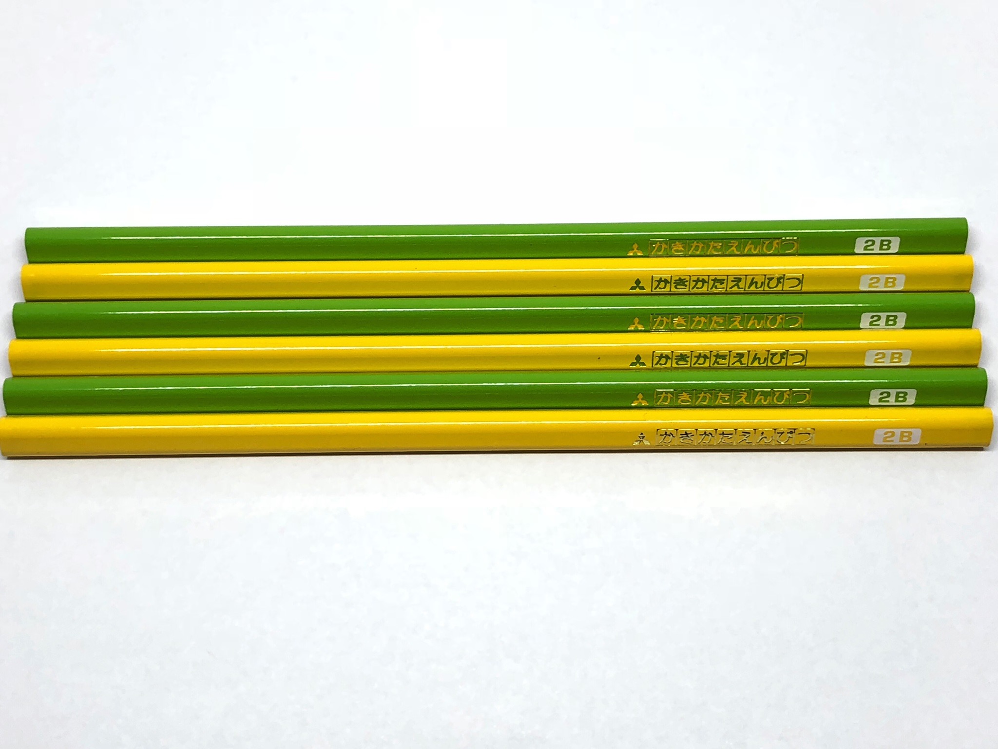 Mitsubishi Triangular Writing Pencils 4563 Yellow-green 2b Do 87050 fromJAPAN for sale online 
