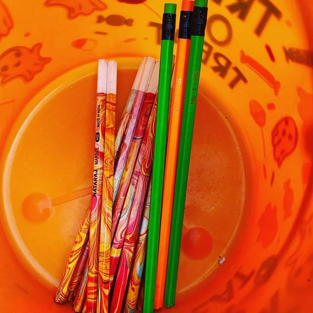 Giving away pencils at our local Trunk or Treat event...yeah, I&rsquo;m THAT guy. But the kids loved them!