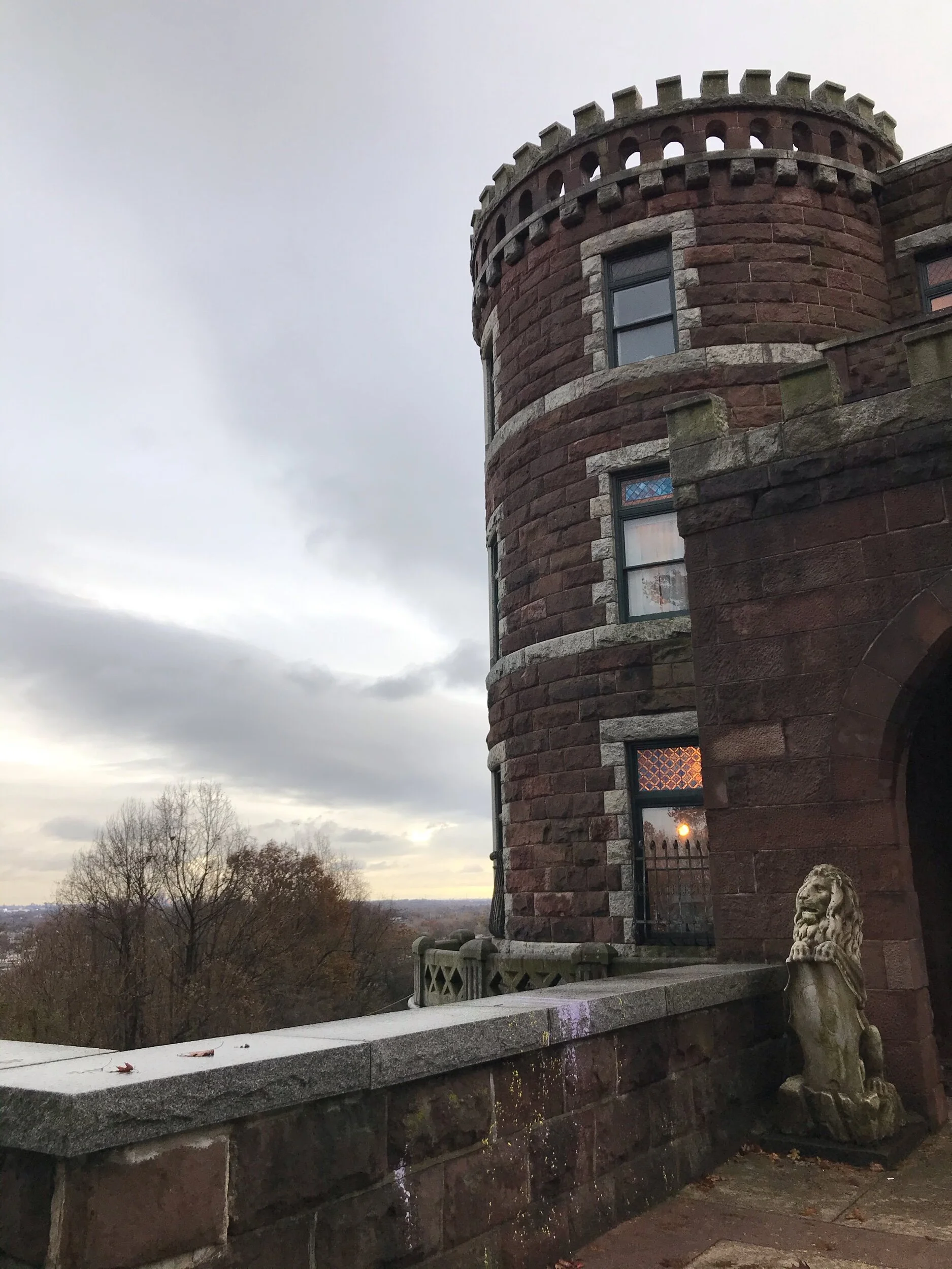 The exterior of Lambert Castle