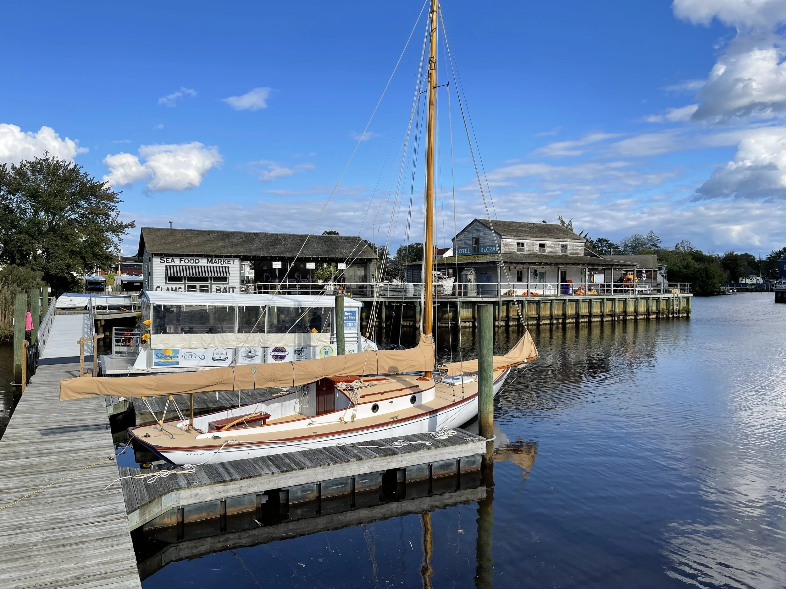Seaport grounds and marina