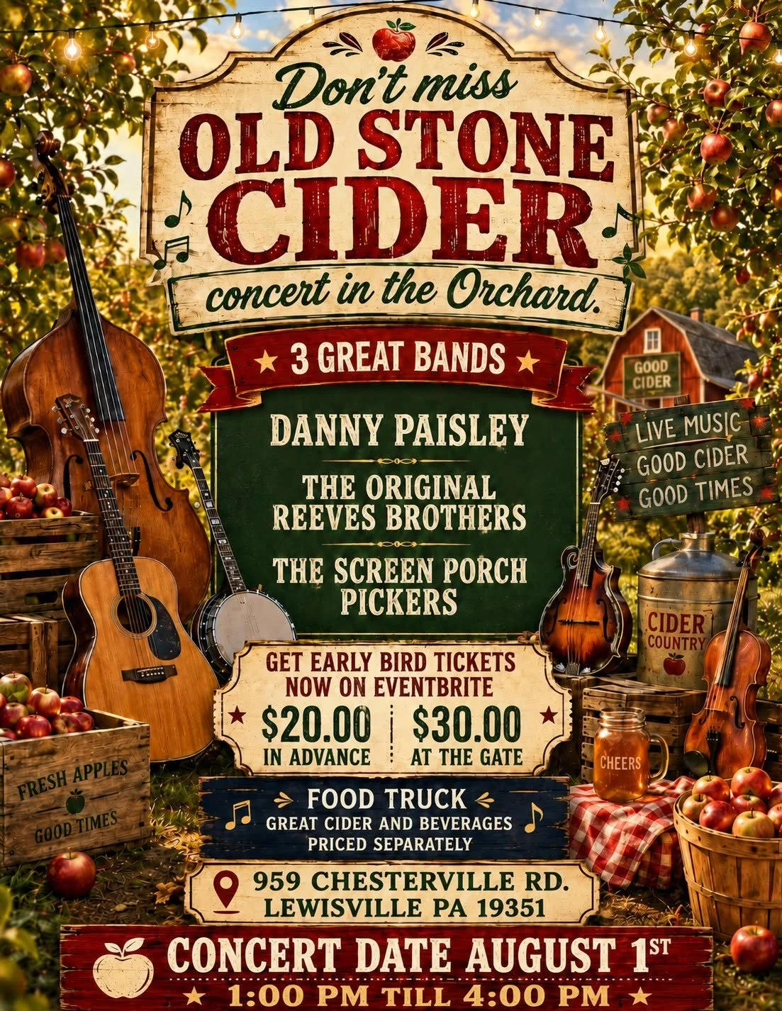 Bluegrass Concert in the Orchard