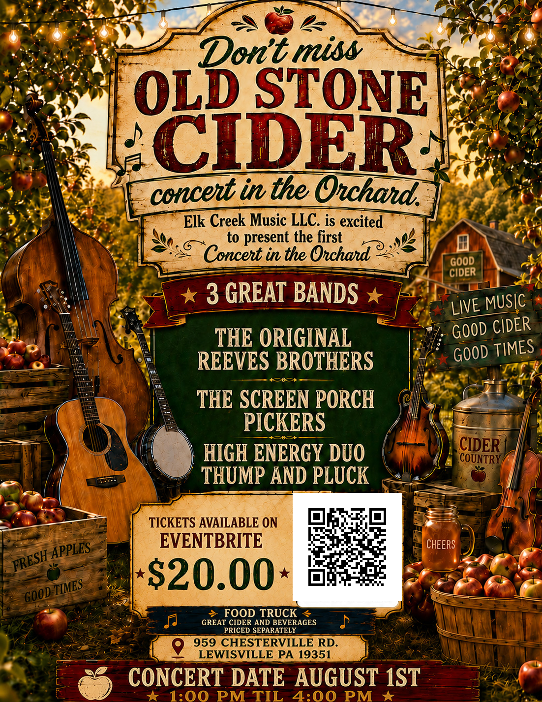 Bluegrass Concert in the Orchard!