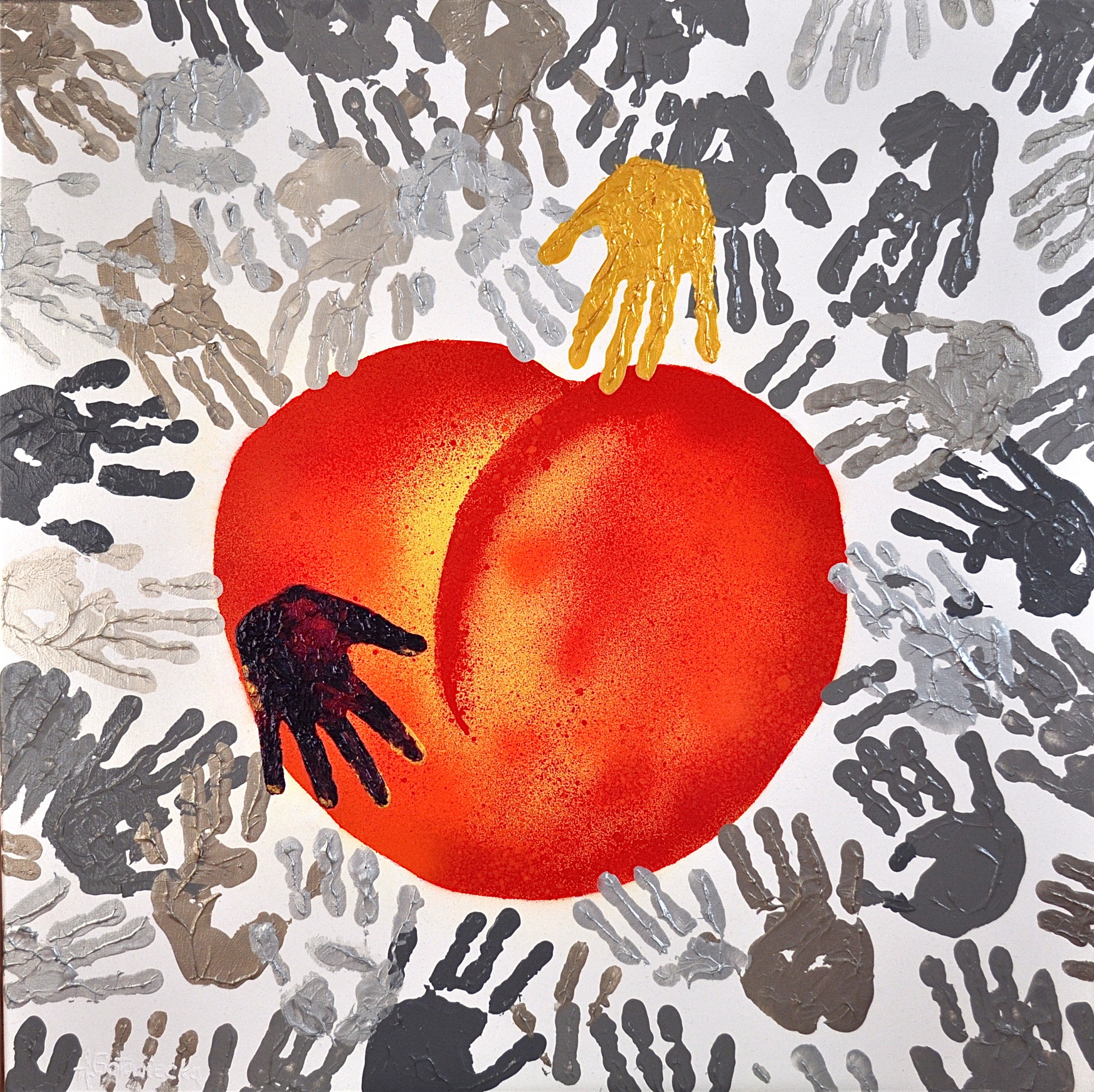 LIFE IS A PEACH  80x80cm-2014.JPG