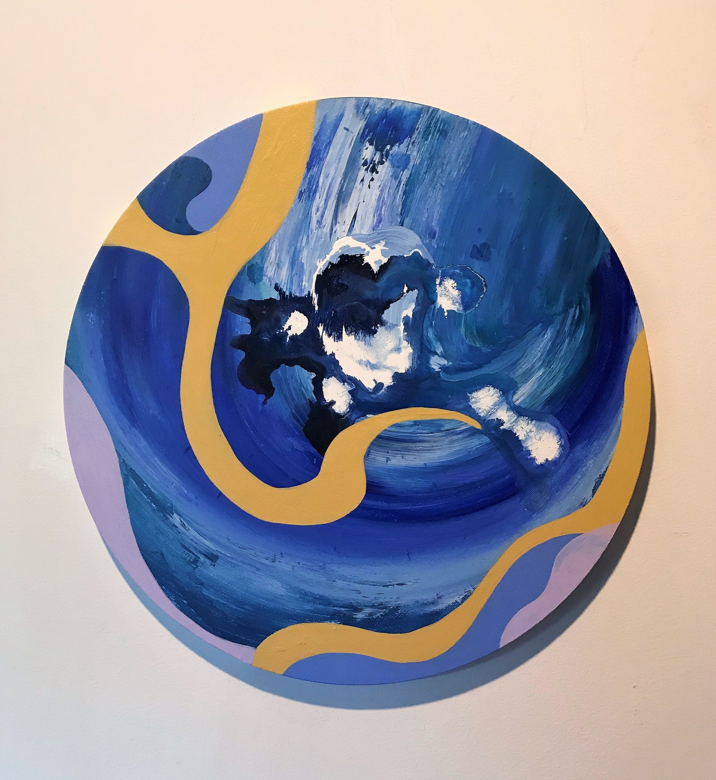 Javier Marten, REEF, acrylic on canvas, 30 cm. diameter, 2017..jpg