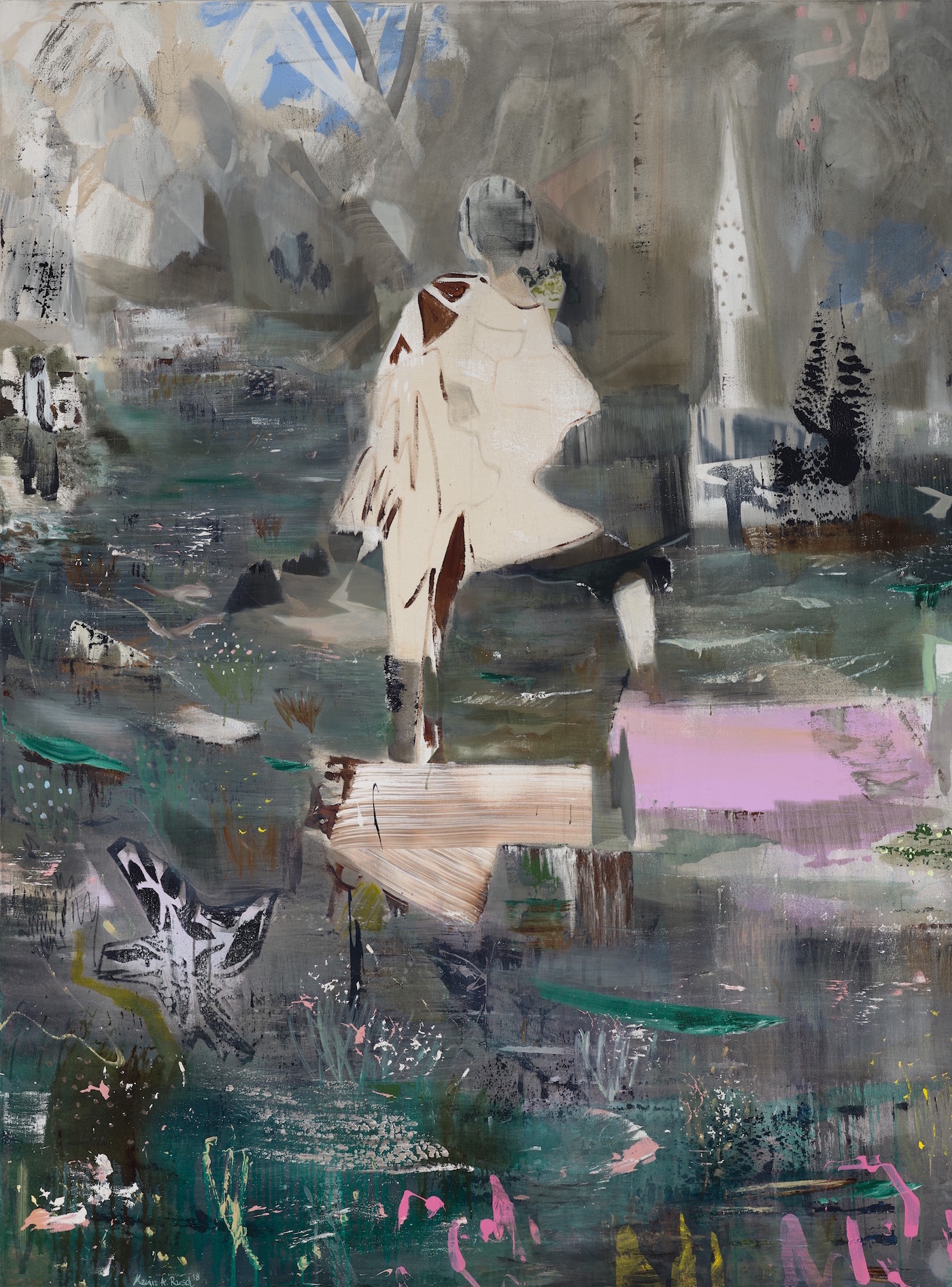 as the bird was singing, mixed media canvas, 200x150cm, 2018.jpg