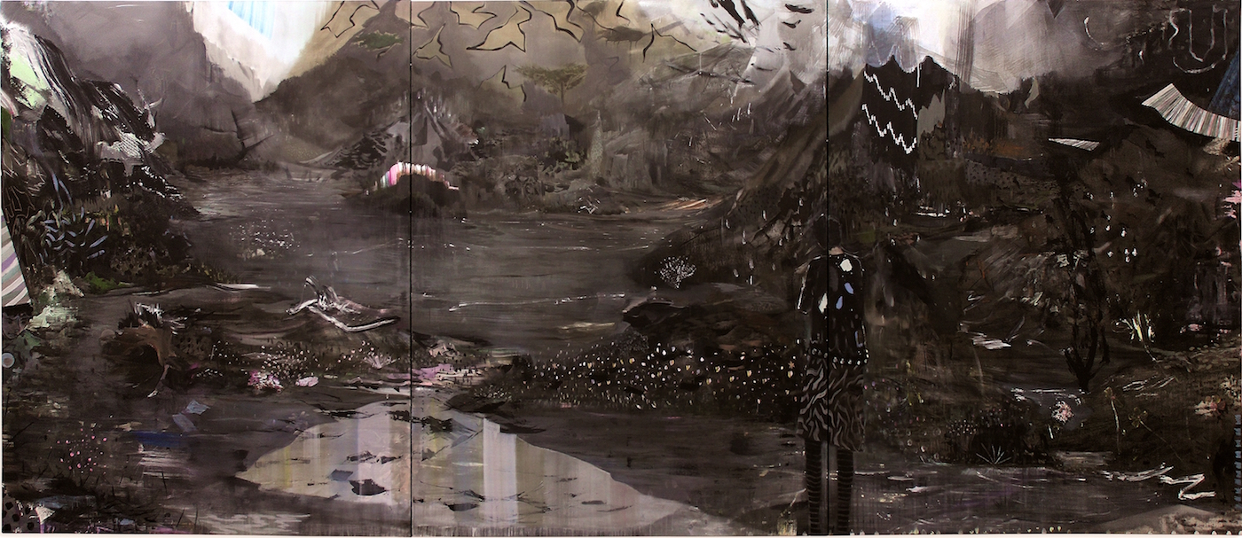 silence is closer, mixed media canvas, 195x450cm, 2016.jpg