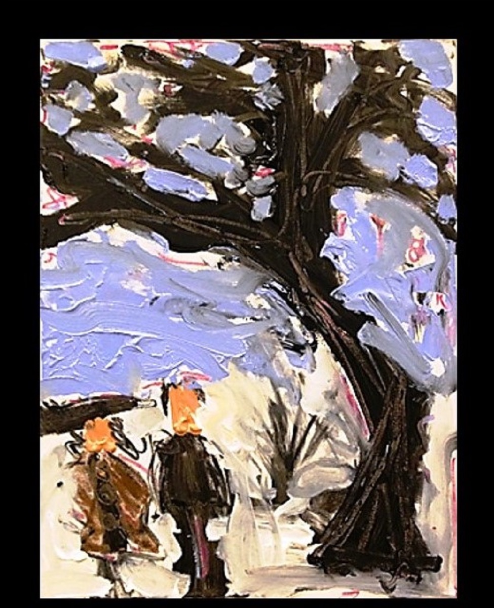 Krasner and Pollock acrylic oil oil pastels on canvas 24x18in.jpg