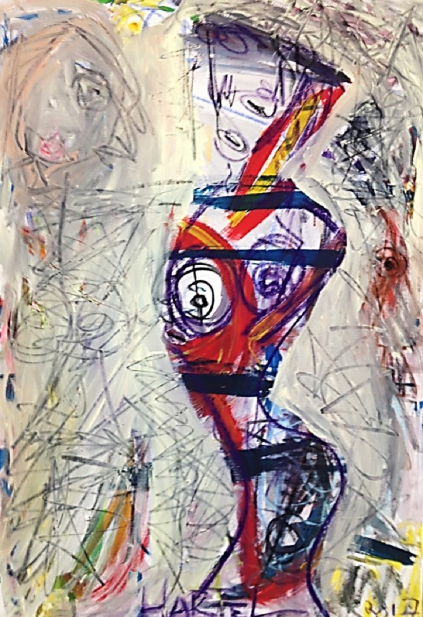 Modern Woman mixed media on canvas 40x30 in..jpg