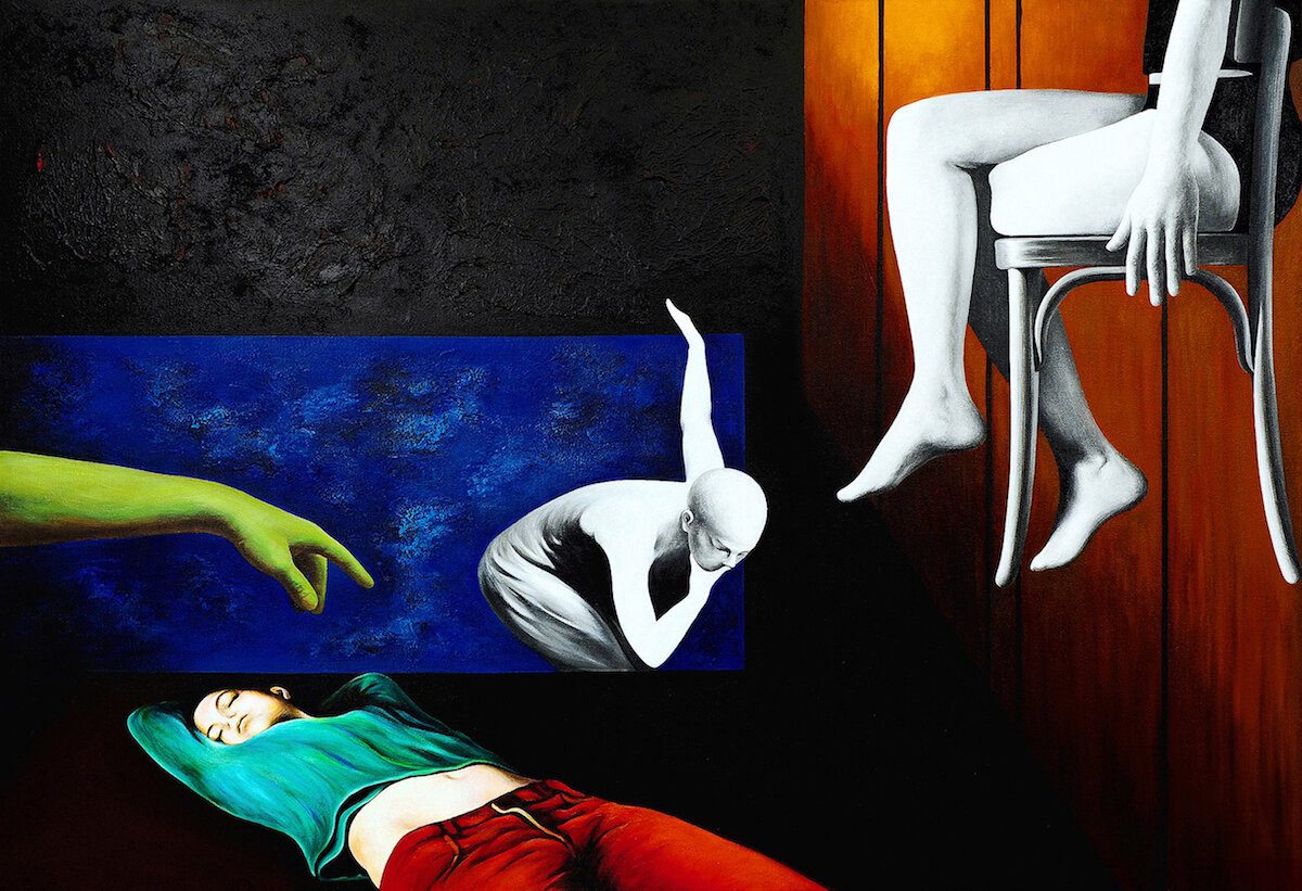 A Nap, Painting-Acrylic on Canvas, 82cm x 117cm, 2010
