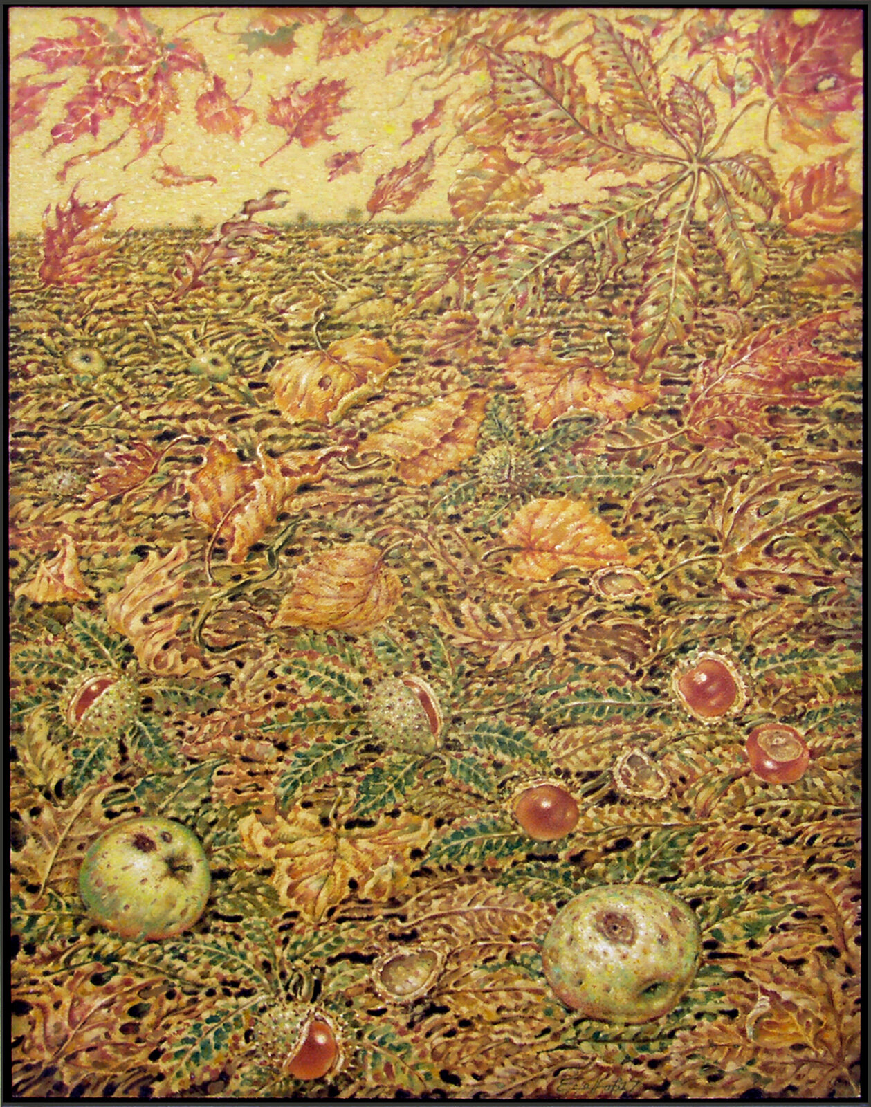 Autumn Leaves; Oil on Plywood; 50/64