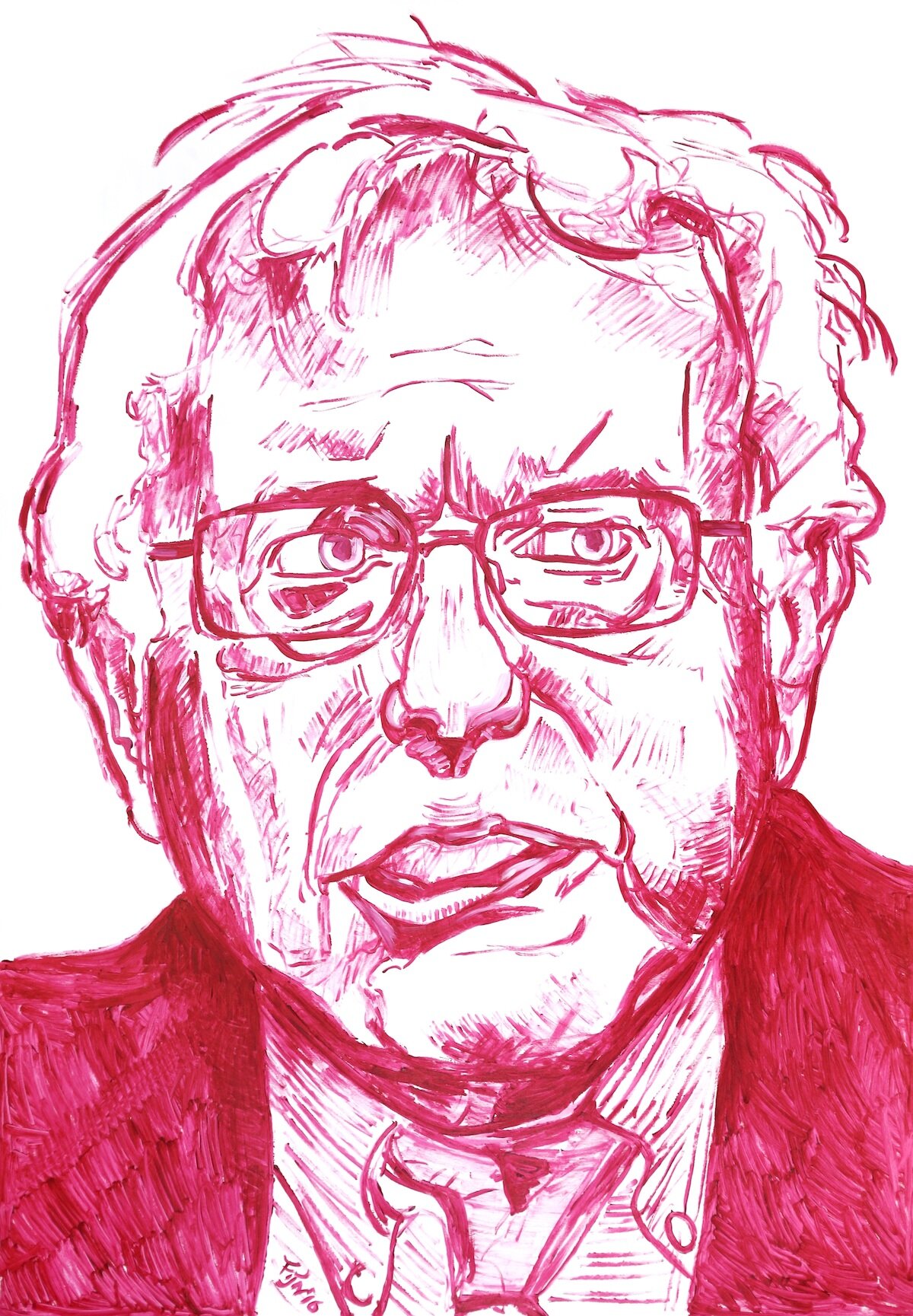 Bernie Sanders, acrylic on canvas, 174 x 250 cm, 2016.