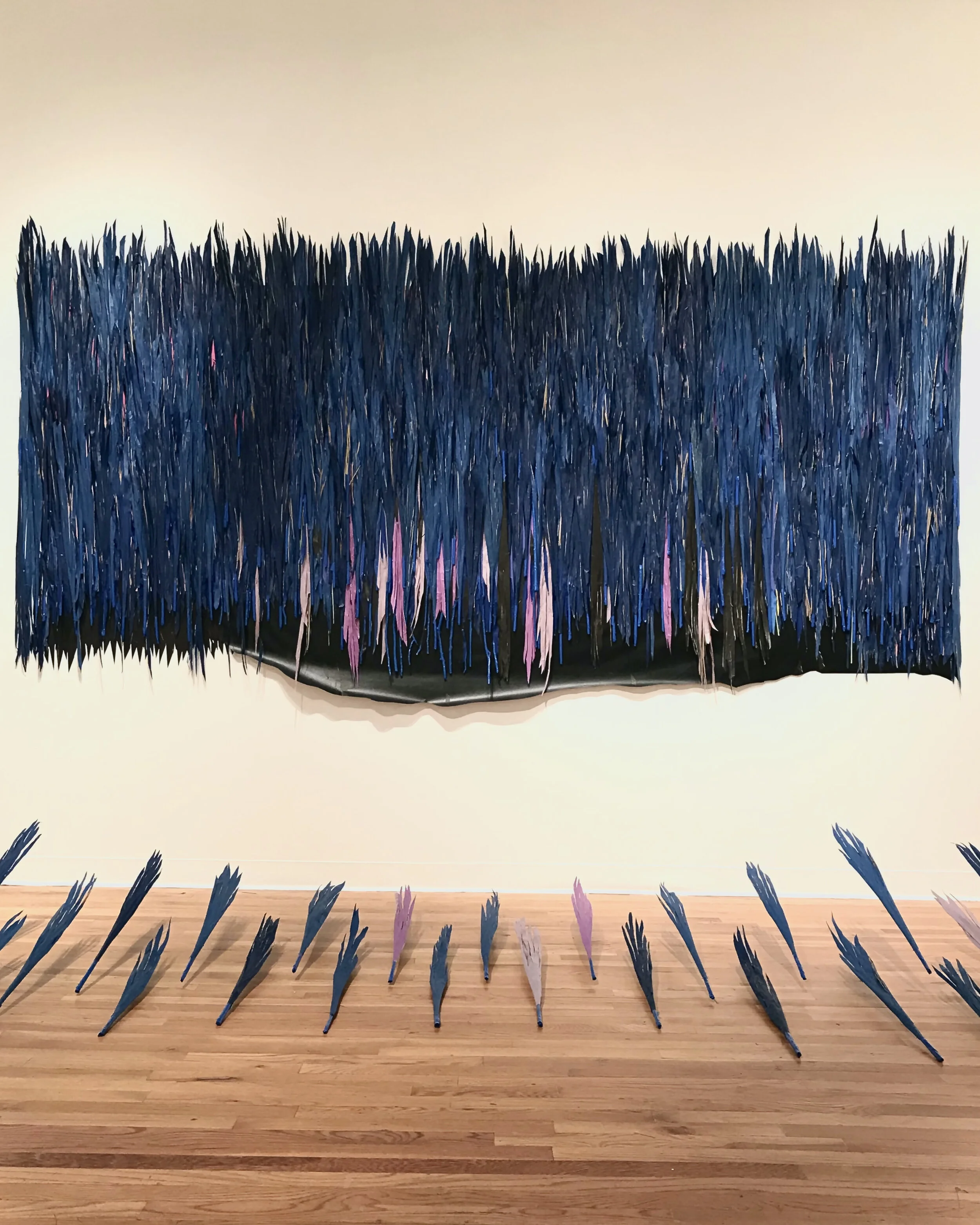 "Attitude - Sign of the Time" 2019 / Mixed-Media, Straw, Masking Tape, Installation / 8 x 6 x 11 feet