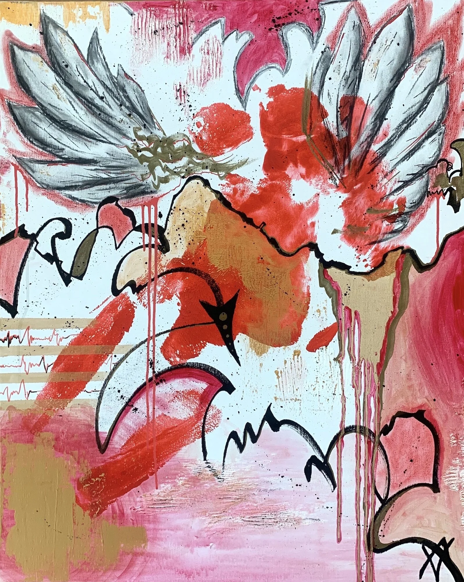 Be My A./Mixed media on canvas/80 cmx100 cm x 4 cm