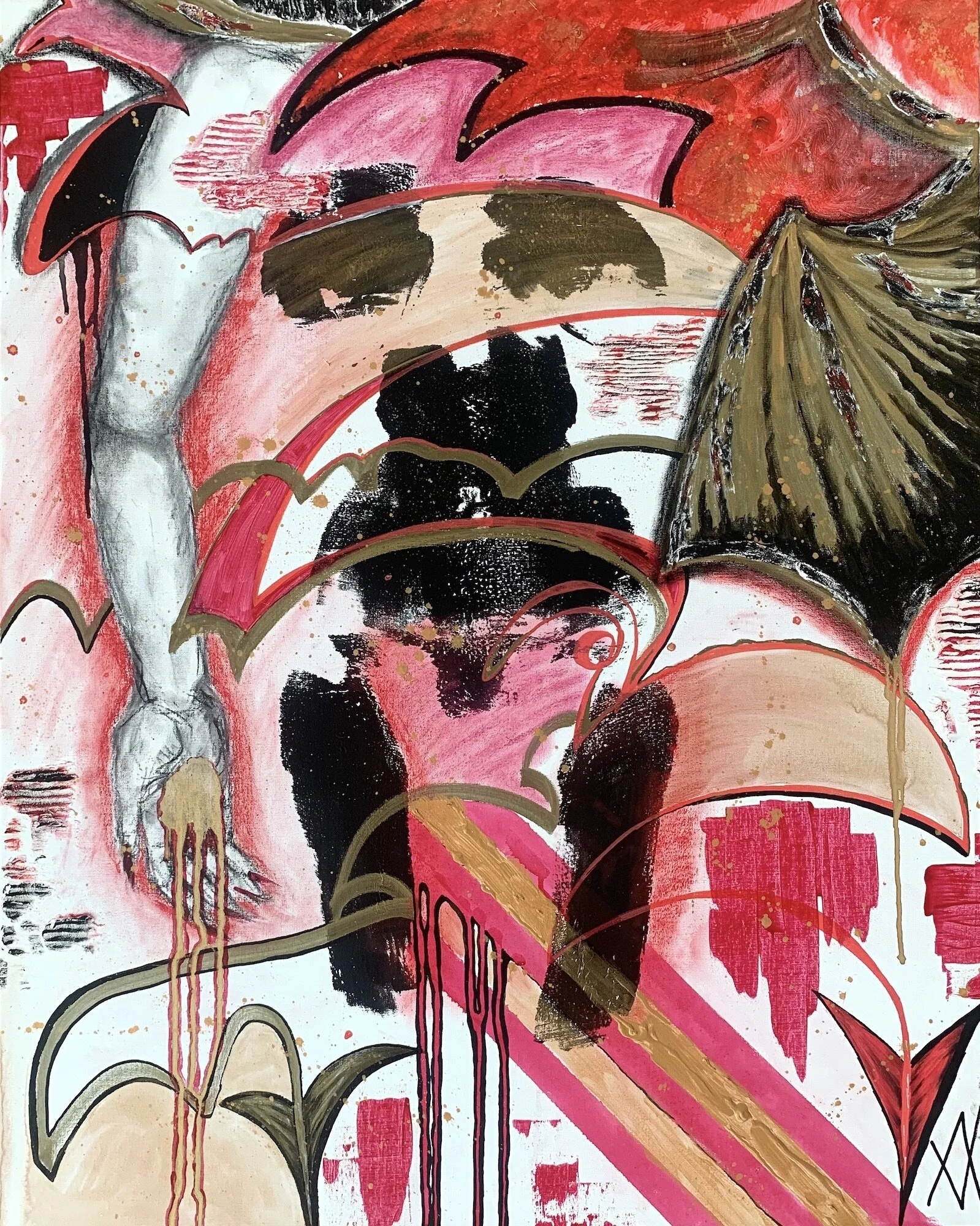 Be My D./Mixed media on canvas/80 cmx100 cm x 4 cm