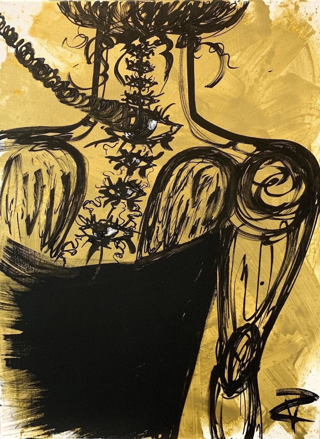 Addicted To You/Acrylics and markers on canvas/ 60 cm x 80 cm x 4 cm