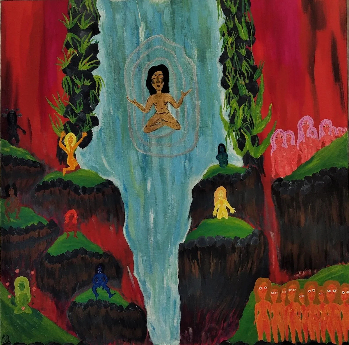 "Movimentação dos Sentimentos" acrylic paint 70x70cm canvas 2020