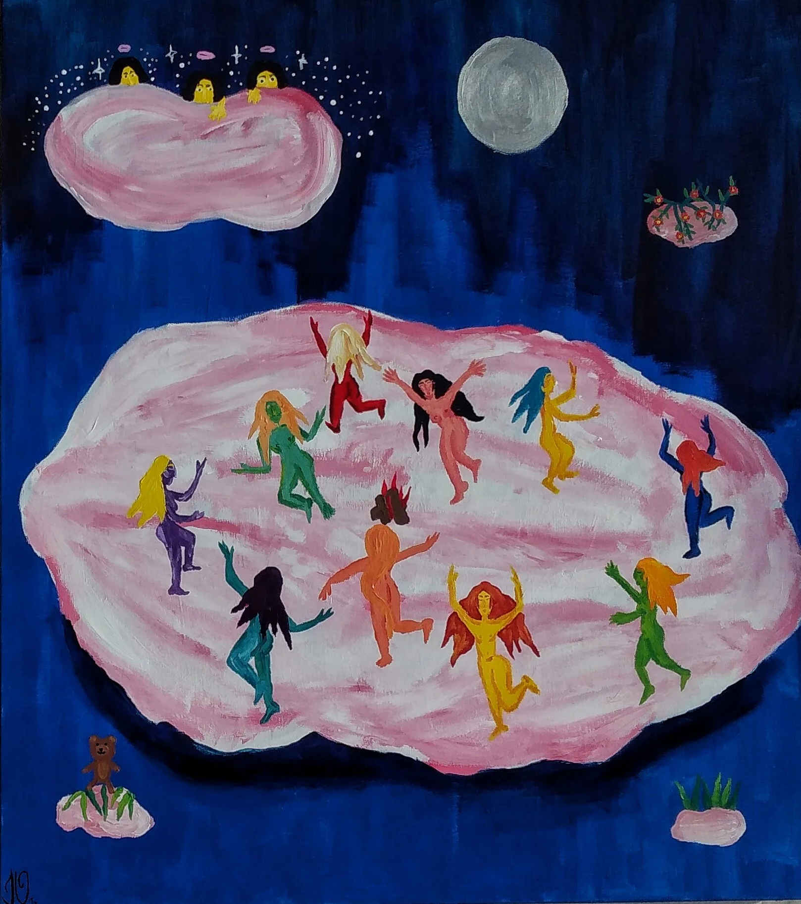 "Onde ser livre é possível" acrylic paint 80x90cm canvas 2021