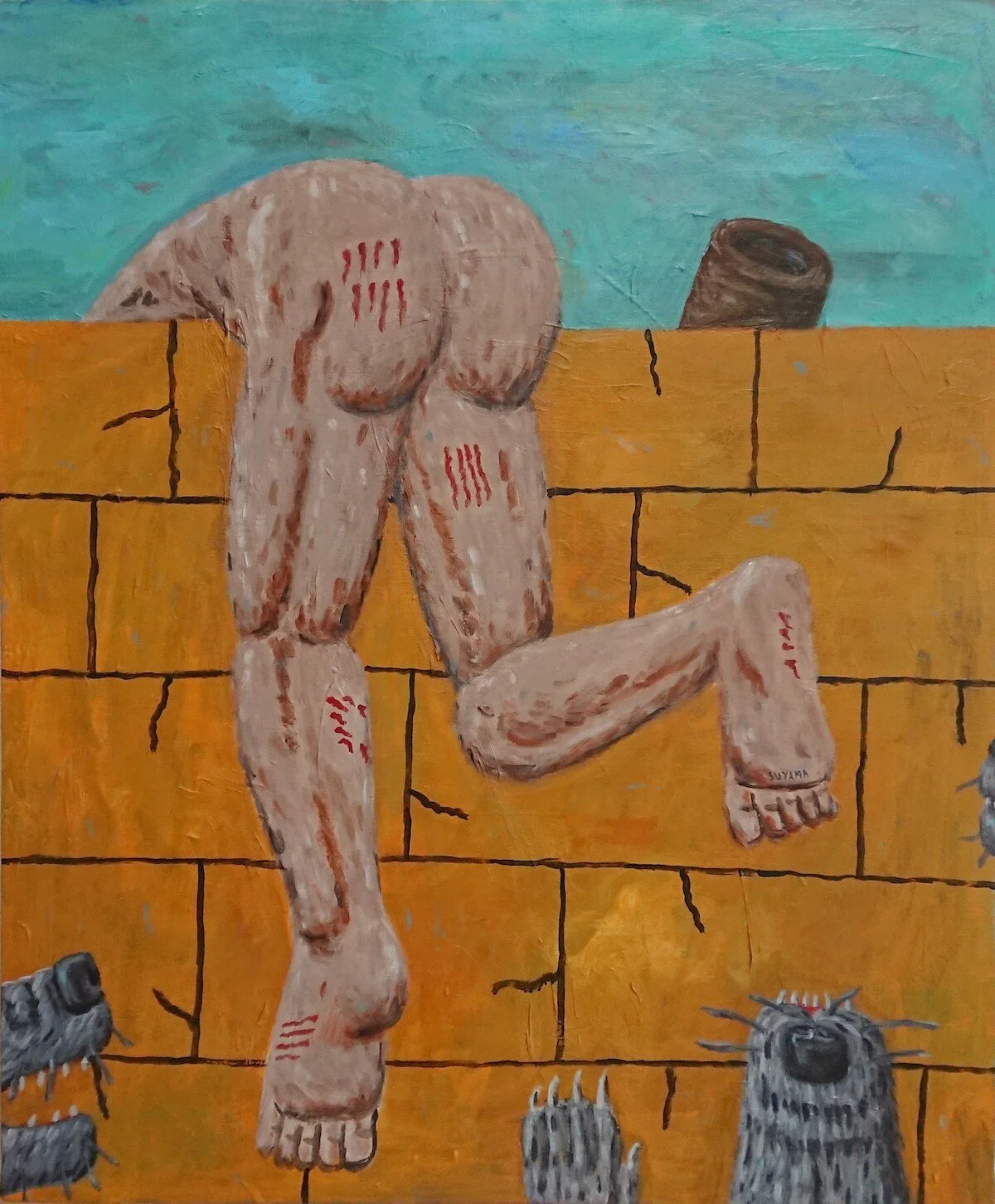 fail and run/acrylic on canvas/72x60cm