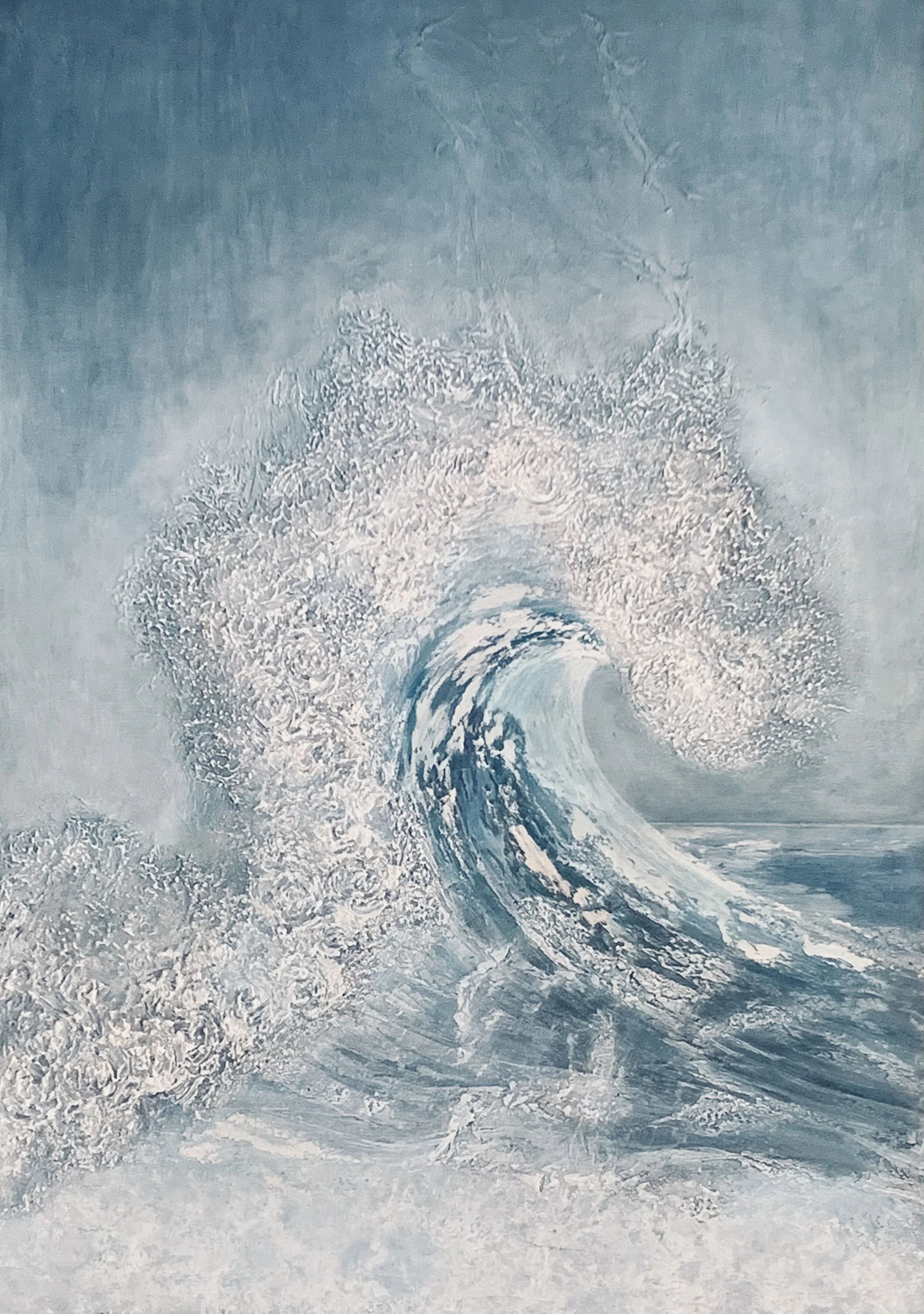 « The Wave II», 70x100 cm Deep Edge, Acrylic, mixed media