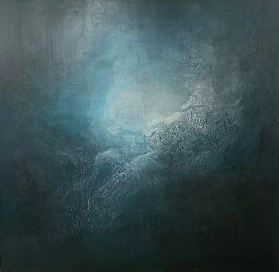 « The Breakthrought», 100x100 cm Deep Edge, Acrylic, mixed media