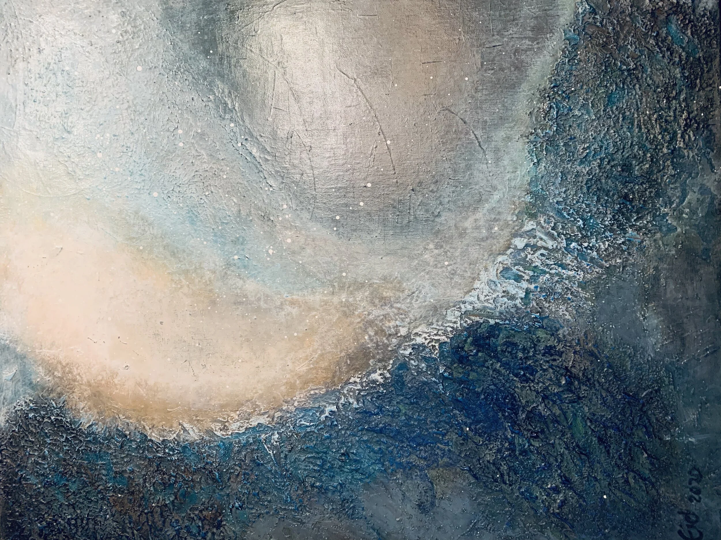 « Storms waiting», 50x70, Acrylic, mixed media