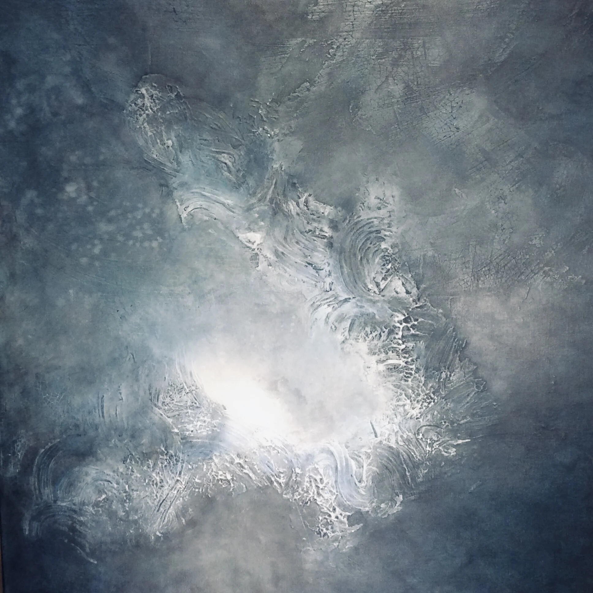 «Moonlight», 60x60cm Deep Edge, Acrylic, mixed media